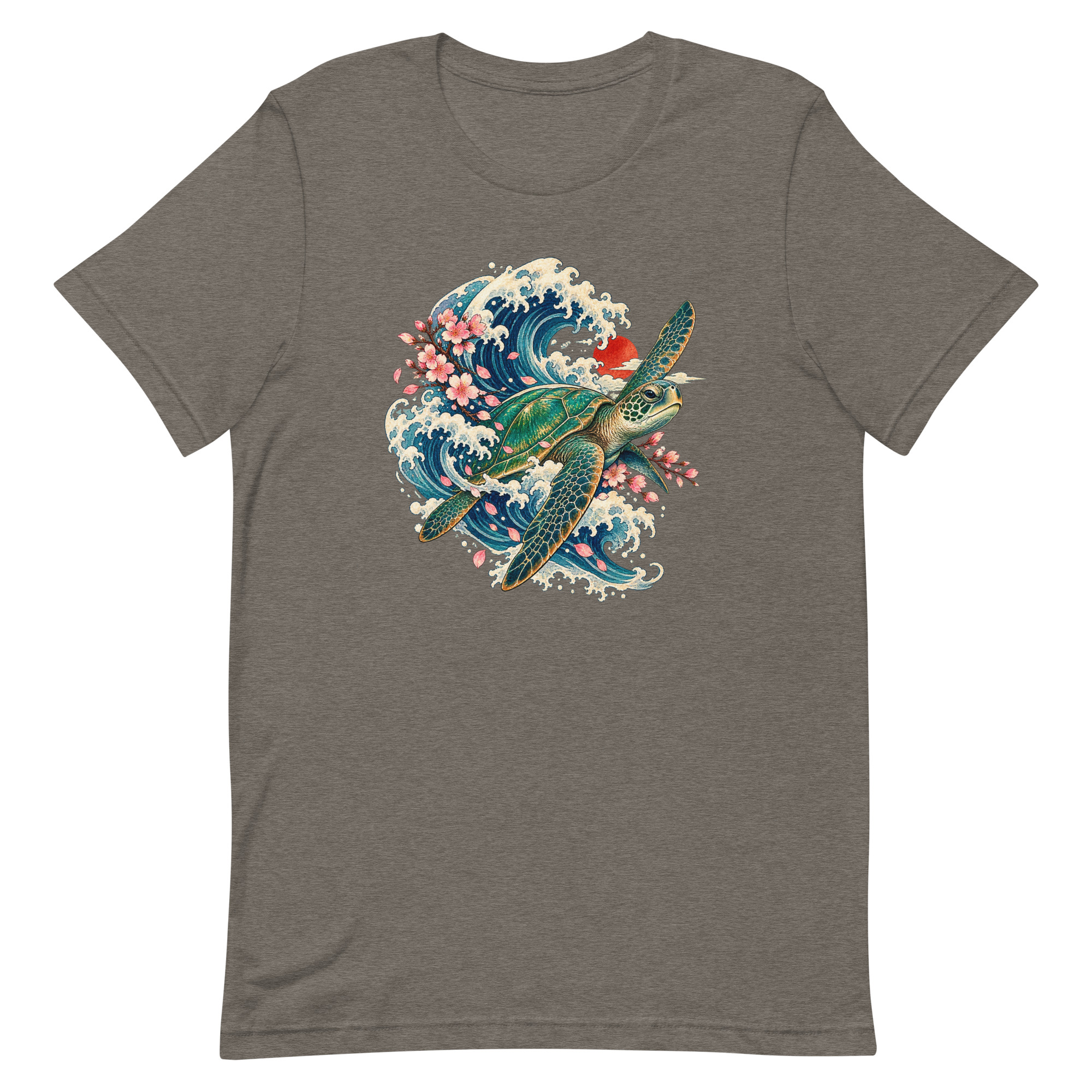 Sea Turtle Great Wave Sakura Japanese Art, Japanese Art Tee, Mythology Gift - Image 86