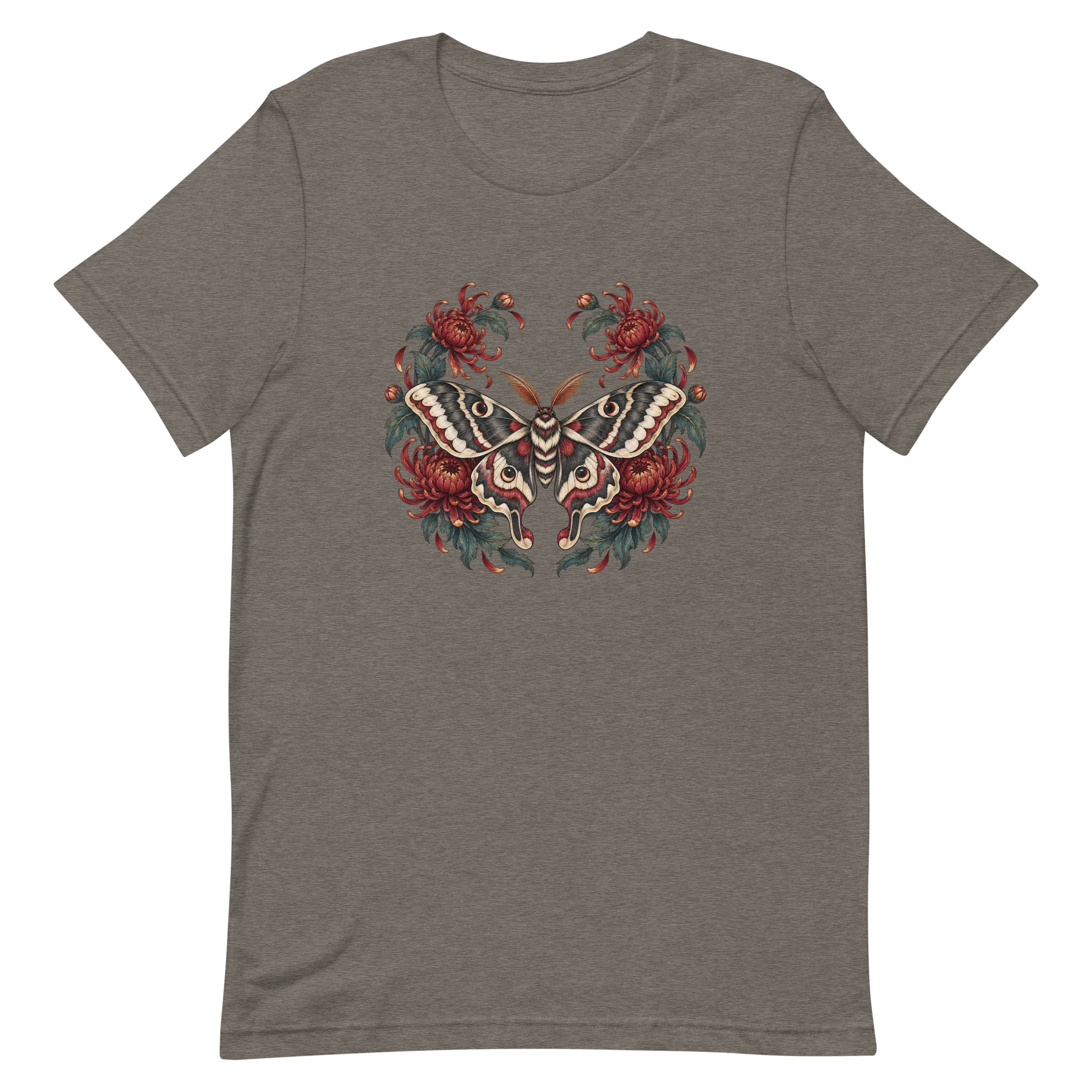 Japanese Moth Chrysanthemum Enso Ink Art, Japanese Art Tee, Mythology Gift - Image 86
