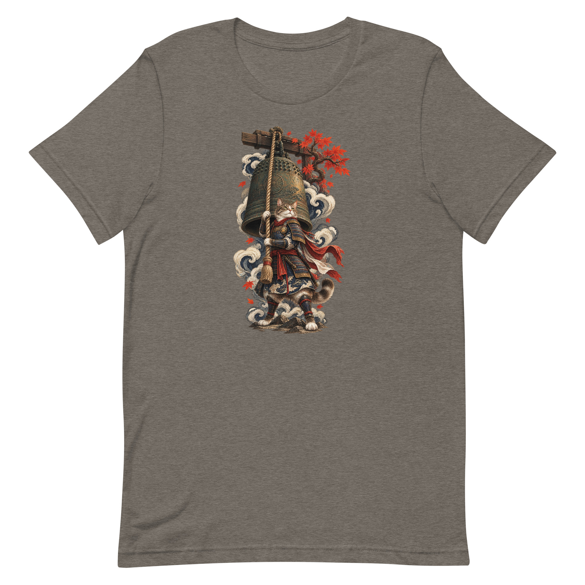 Samurai Cat Temple Bell Guardian Japanese Art, Japanese Art Tee, Mythology Gift - Image 86