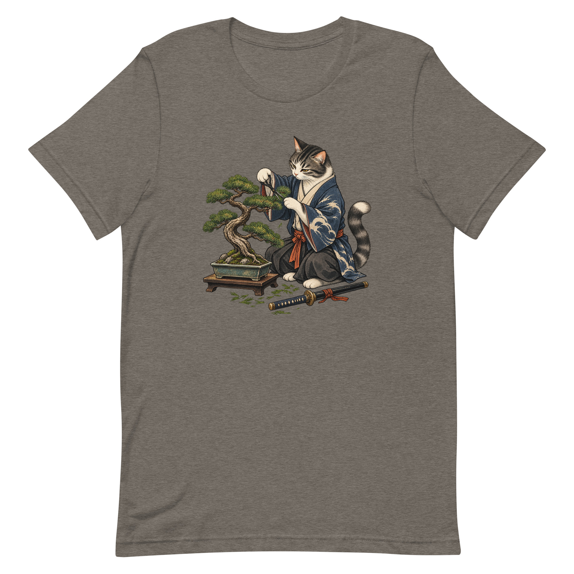 Samurai Cat Bonsai Dojo Japanese Art, Japanese Art Tee, Mythology Gift - Image 86