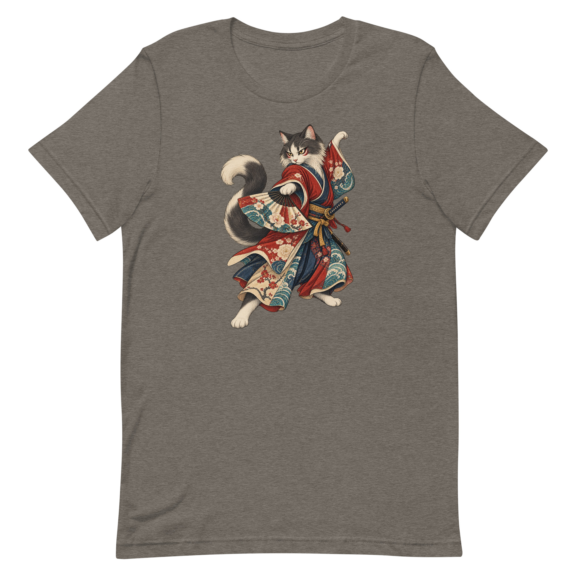 Samurai Cat Kabuki Fan Japanese Warrior Art, Japanese Art Tee, Mythology Gift - Image 86