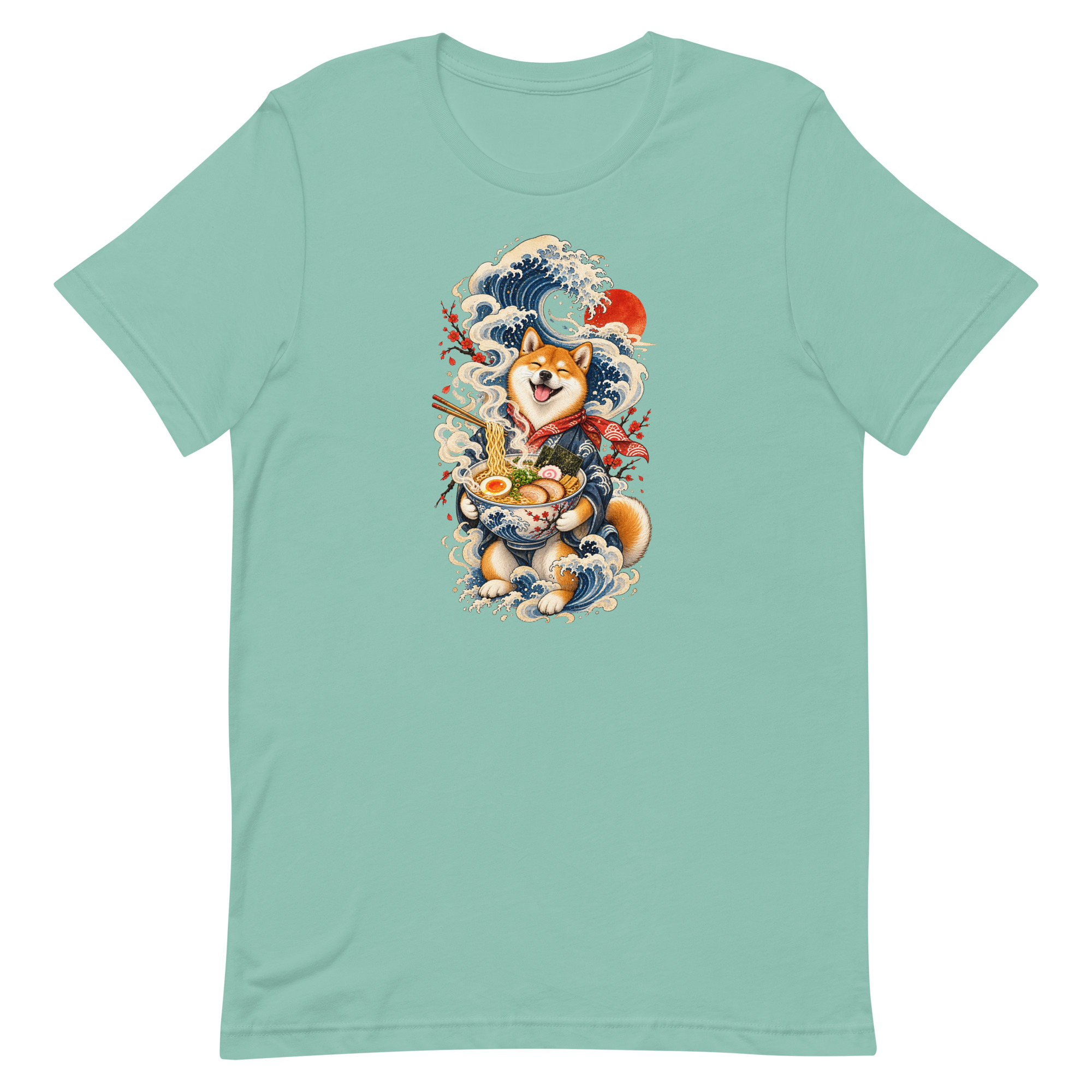 Shiba Inu Ramen Great Wave Japanese Food Art, Japanese Art Tee, Mythology Gift - Image 12