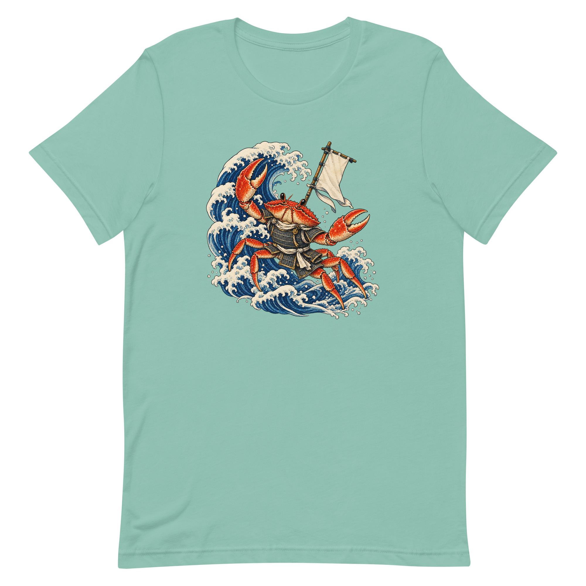 Samurai Crab Great Wave Japanese Warrior Art, Japanese Art Tee, Mythology Gift - Image 14