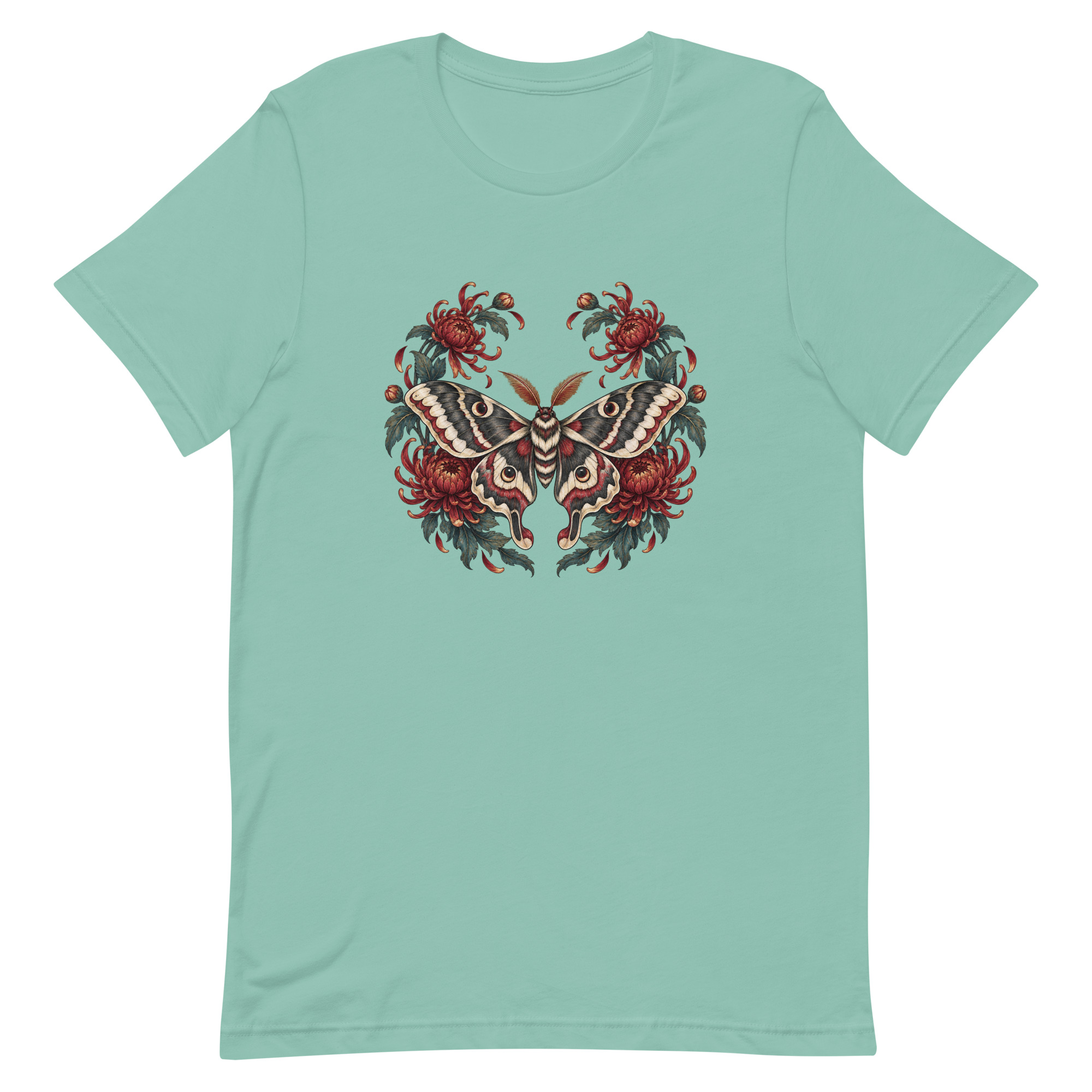 Japanese Moth Chrysanthemum Enso Ink Art, Japanese Art Tee, Mythology Gift - Image 14