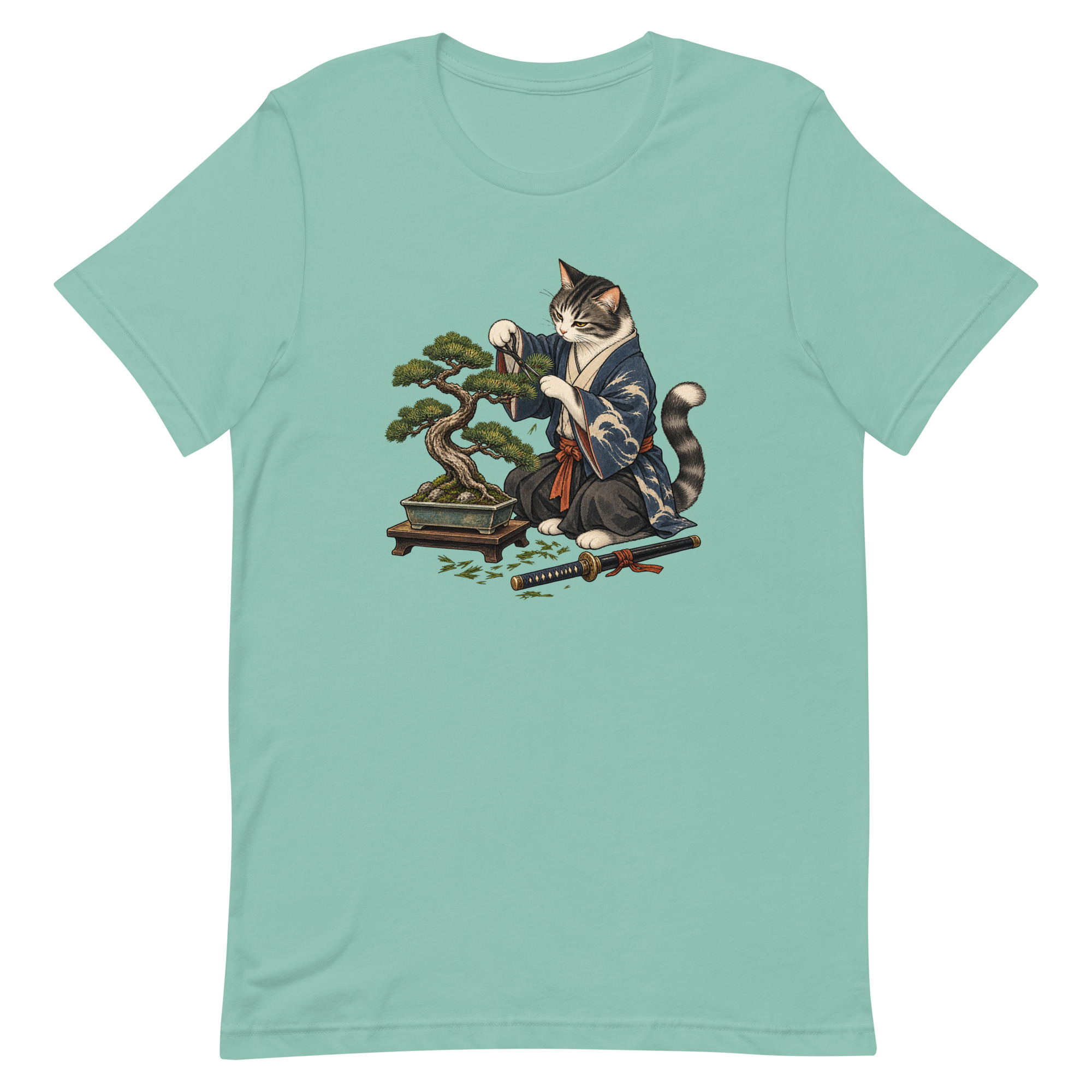 Samurai Cat Bonsai Dojo Japanese Art, Japanese Art Tee, Mythology Gift - Image 14