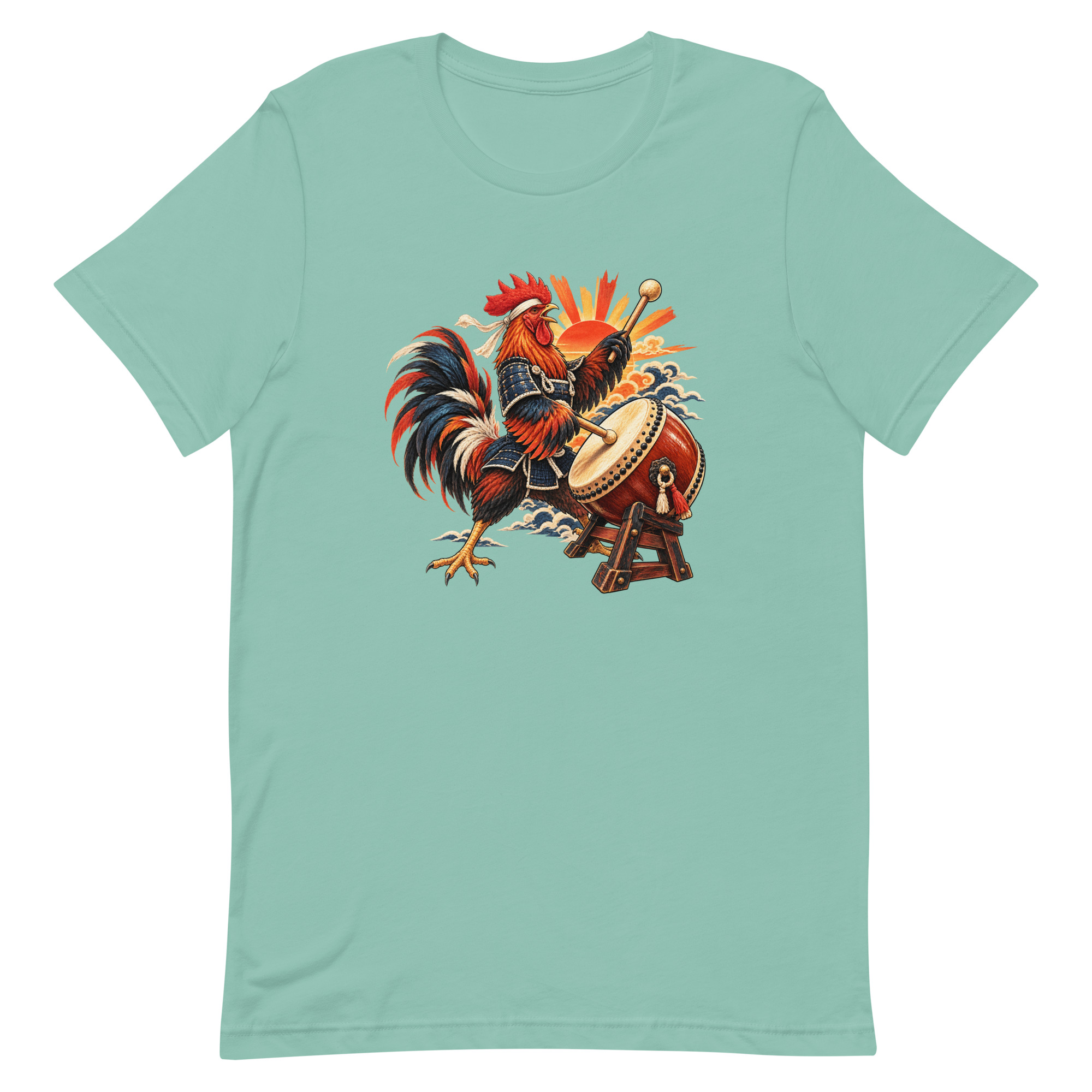 Rooster Samurai Taiko Drum Japanese Art, Japanese Art Tee, Mythology Gift - Image 14