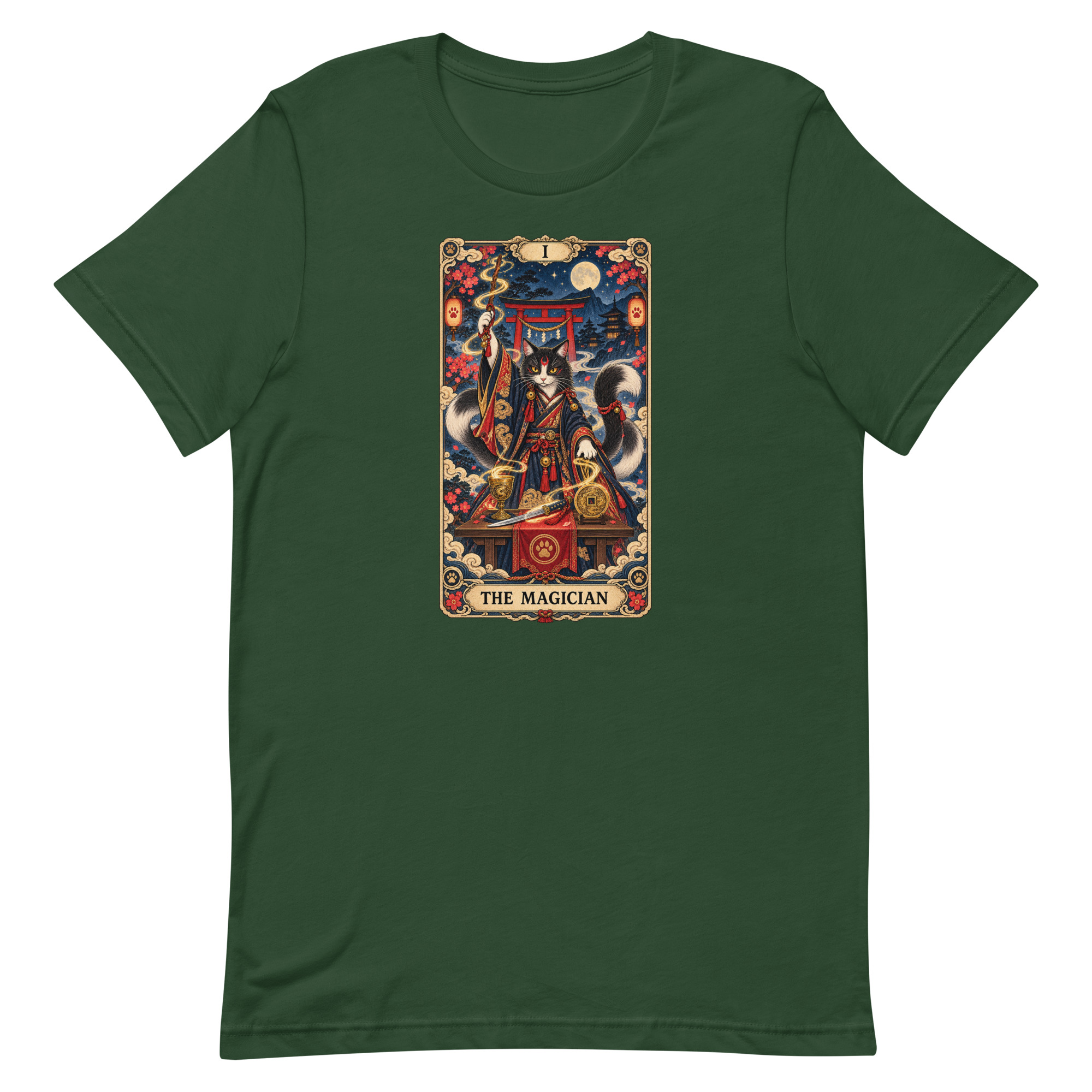 The Magician Bakeneko Cat Tarot Japanese Yokai Art, Japanese Art Tee, Mythology Gift - Image 13
