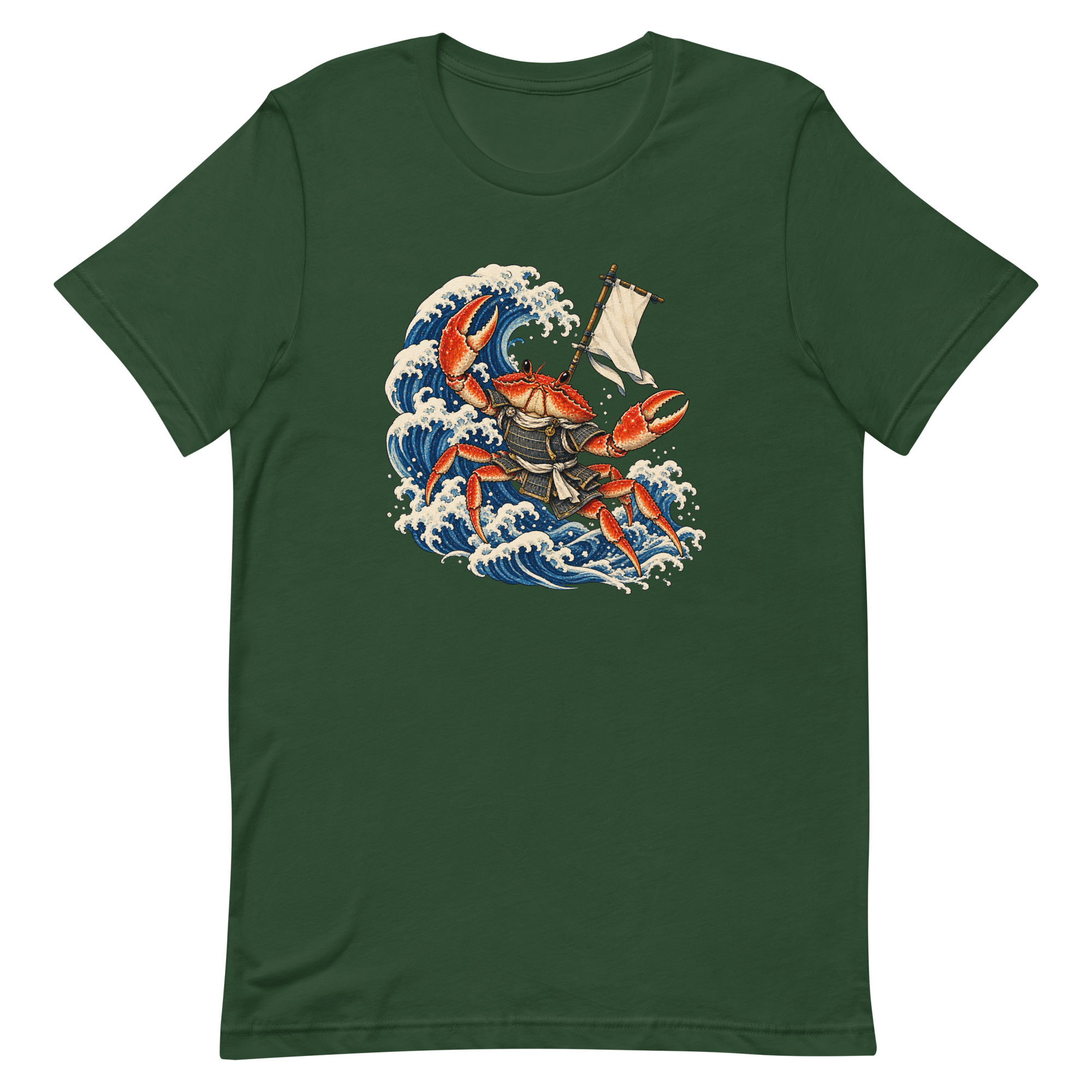 Samurai Crab Great Wave Japanese Warrior Art, Japanese Art Tee, Mythology Gift - Image 15