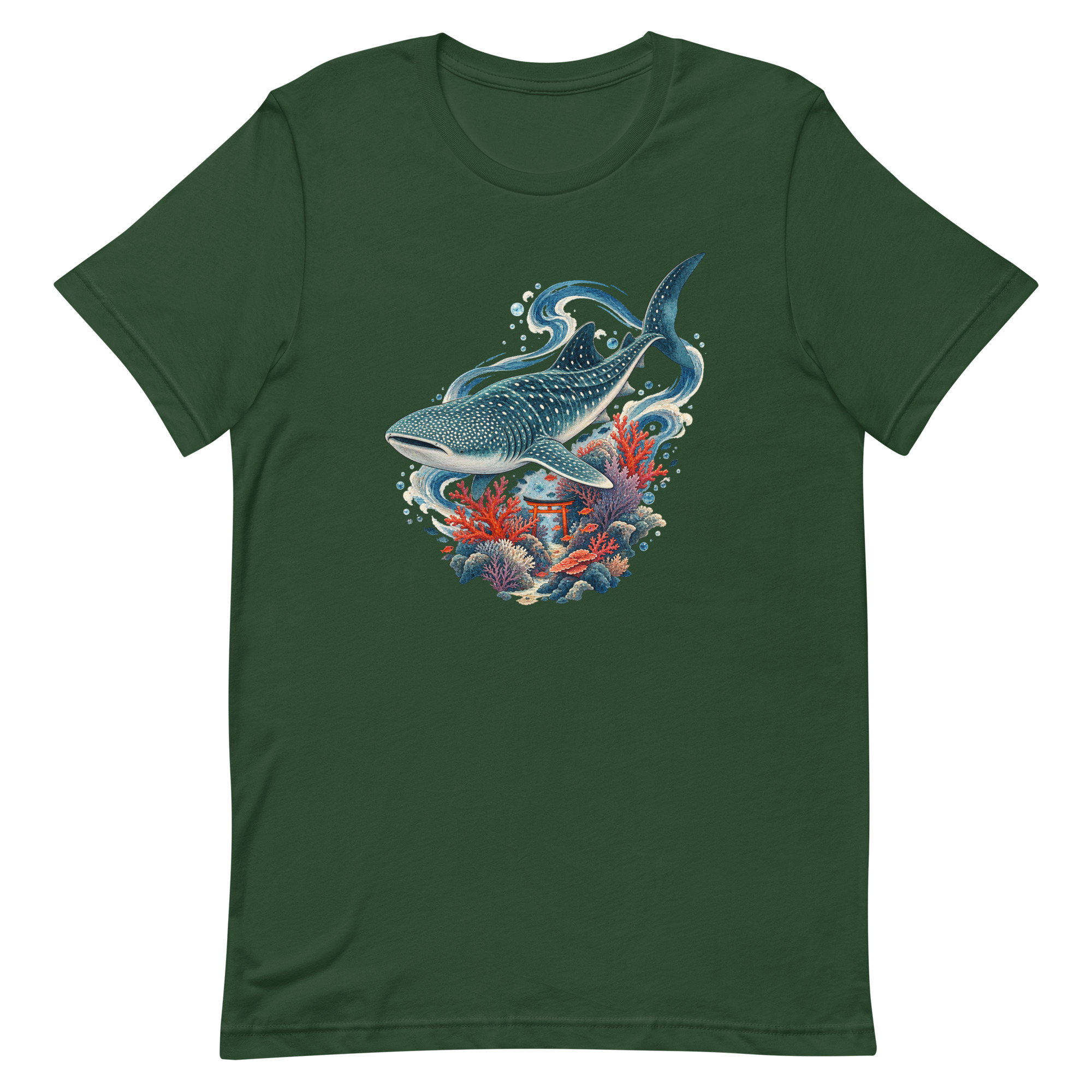 Whale Shark Torii Coral Garden Japanese Art, Japanese Art Tee, Mythology Gift - Image 15