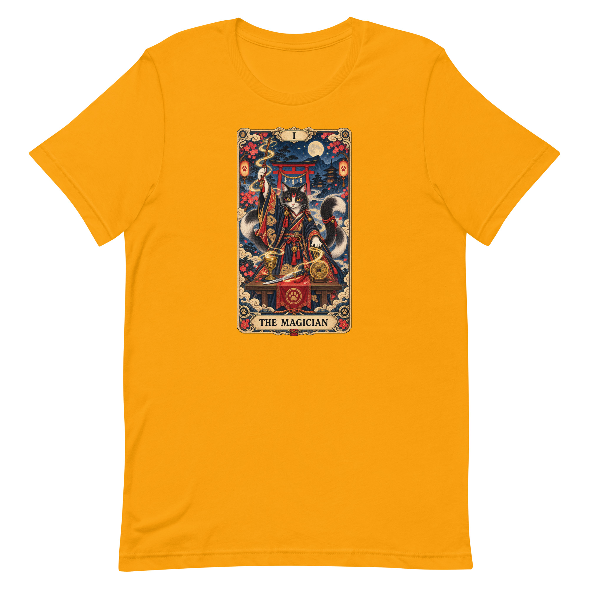 The Magician Bakeneko Cat Tarot Japanese Yokai Art, Japanese Art Tee, Mythology Gift - Image 14