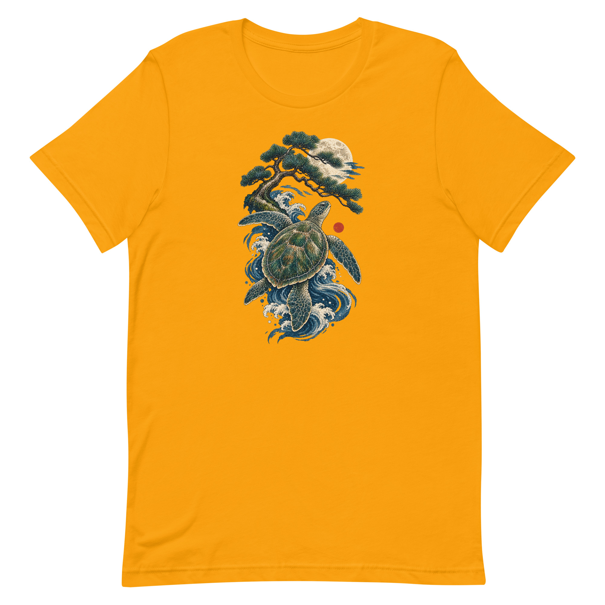 Ancient Sea Turtle Pine Moon Japanese Art, Japanese Art Tee, Mythology Gift - Image 14