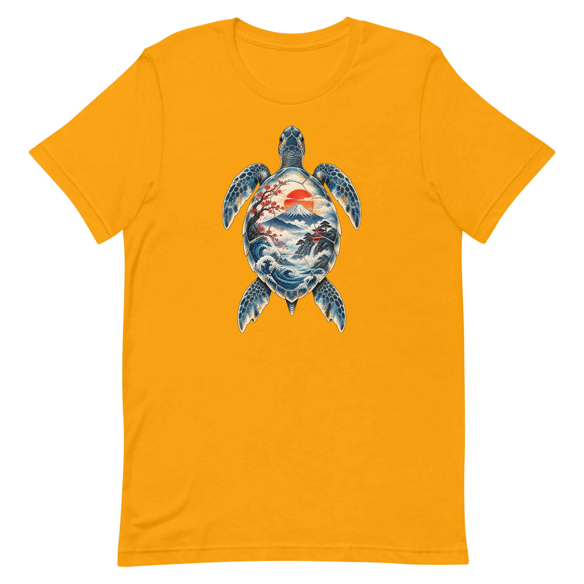 Sea Turtle Mount Fuji Sunrise Japanese Art, Japanese Art Tee, Mythology Gift - Image 16