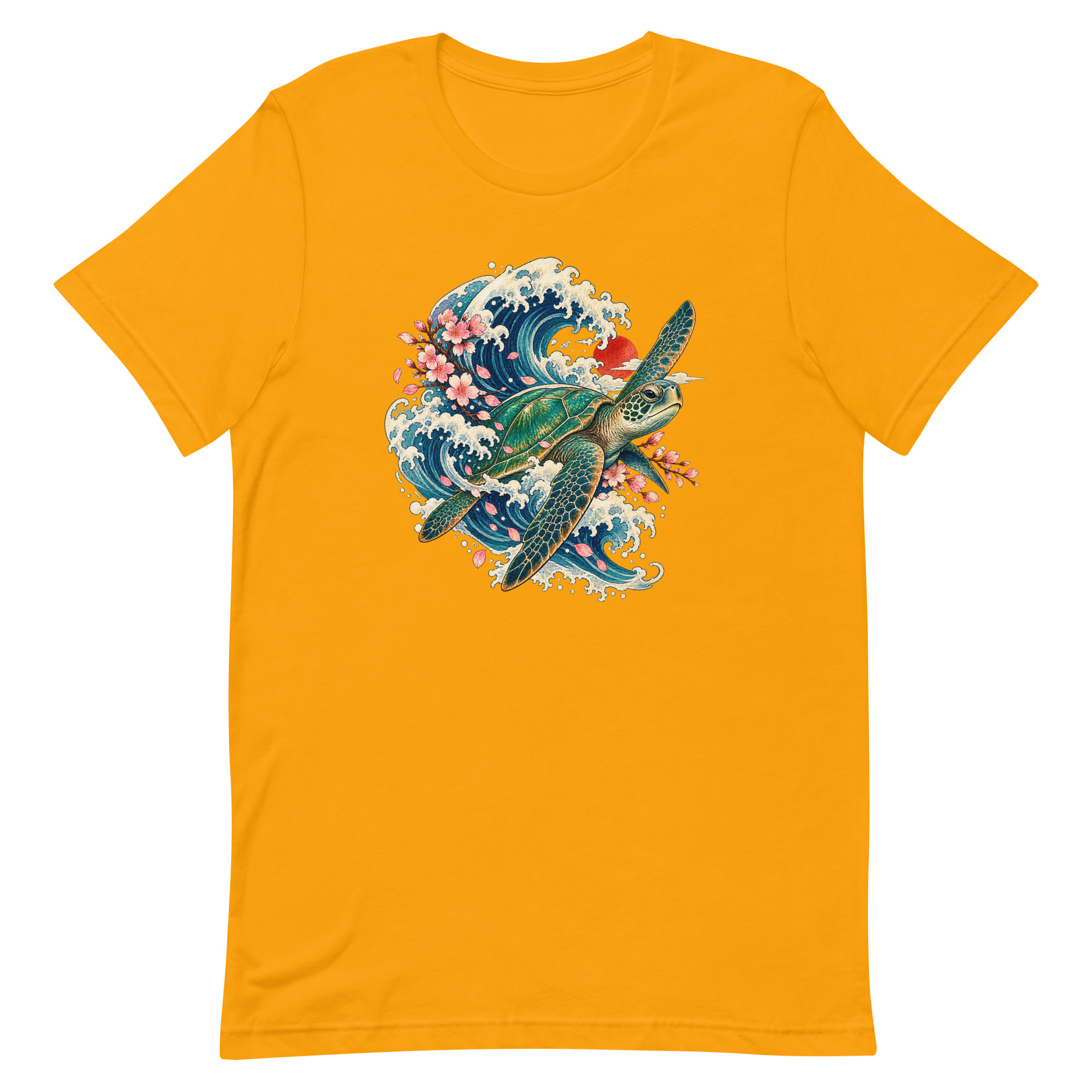 Sea Turtle Great Wave Sakura Japanese Art, Japanese Art Tee, Mythology Gift - Image 16