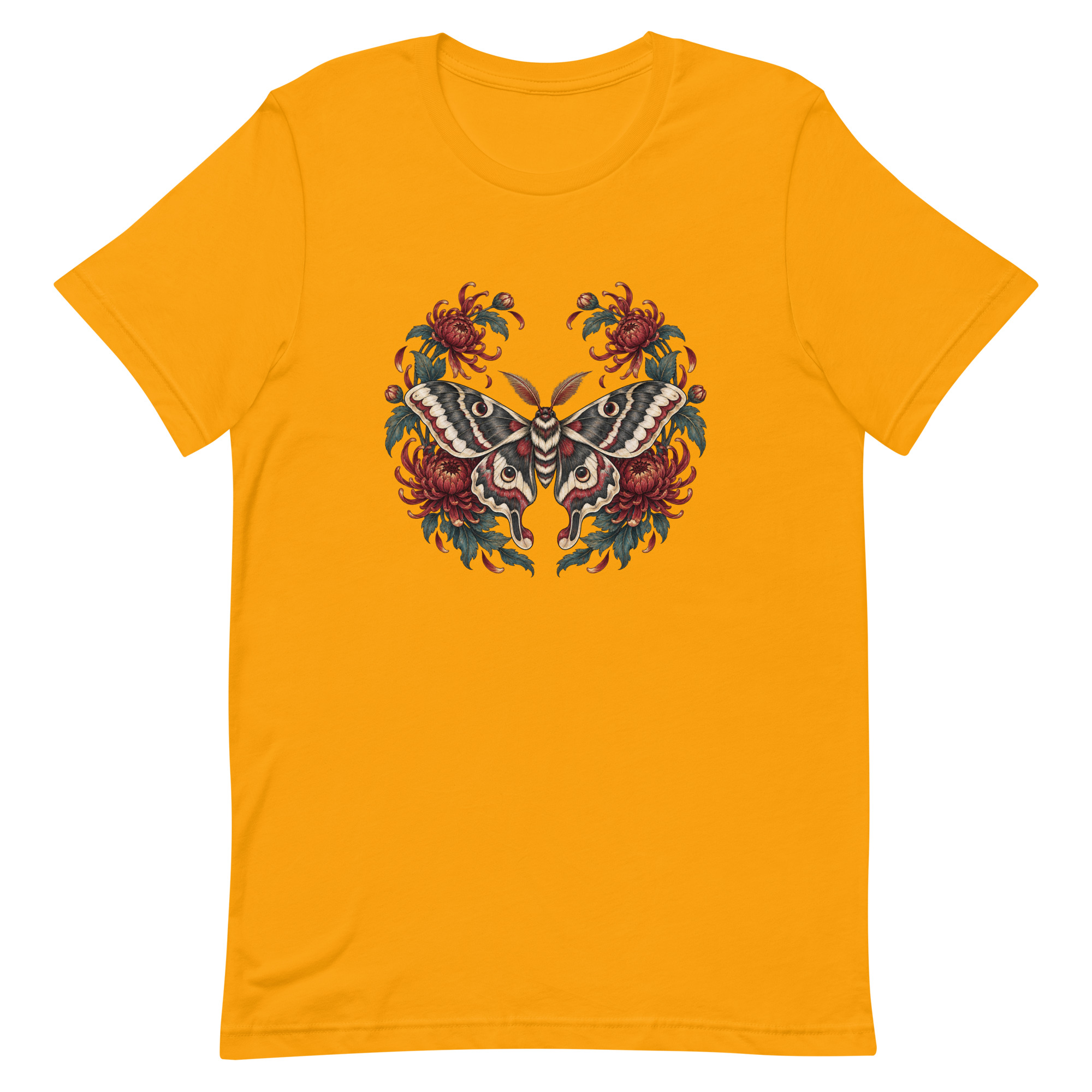 Japanese Moth Chrysanthemum Enso Ink Art, Japanese Art Tee, Mythology Gift - Image 16