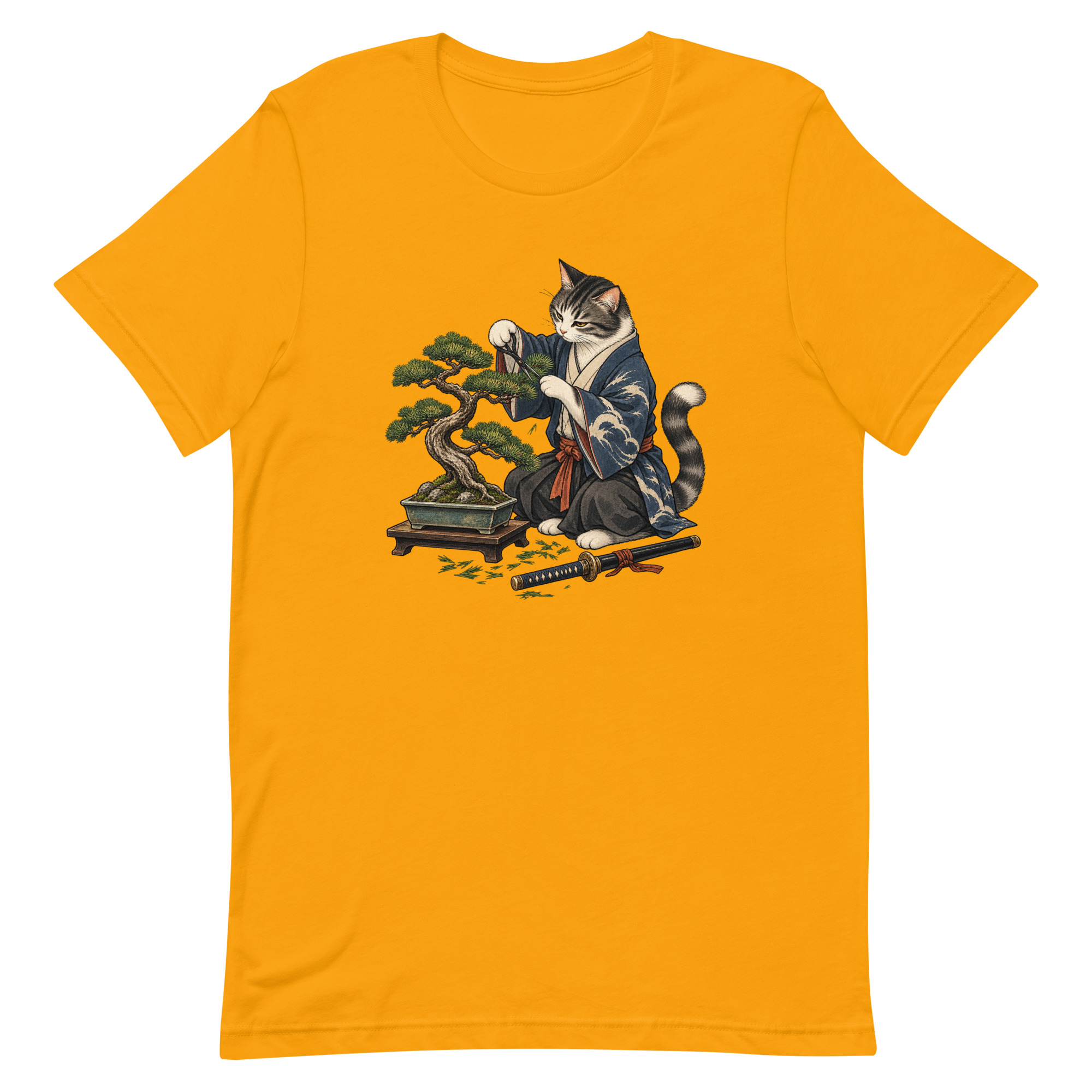 Samurai Cat Bonsai Dojo Japanese Art, Japanese Art Tee, Mythology Gift - Image 16