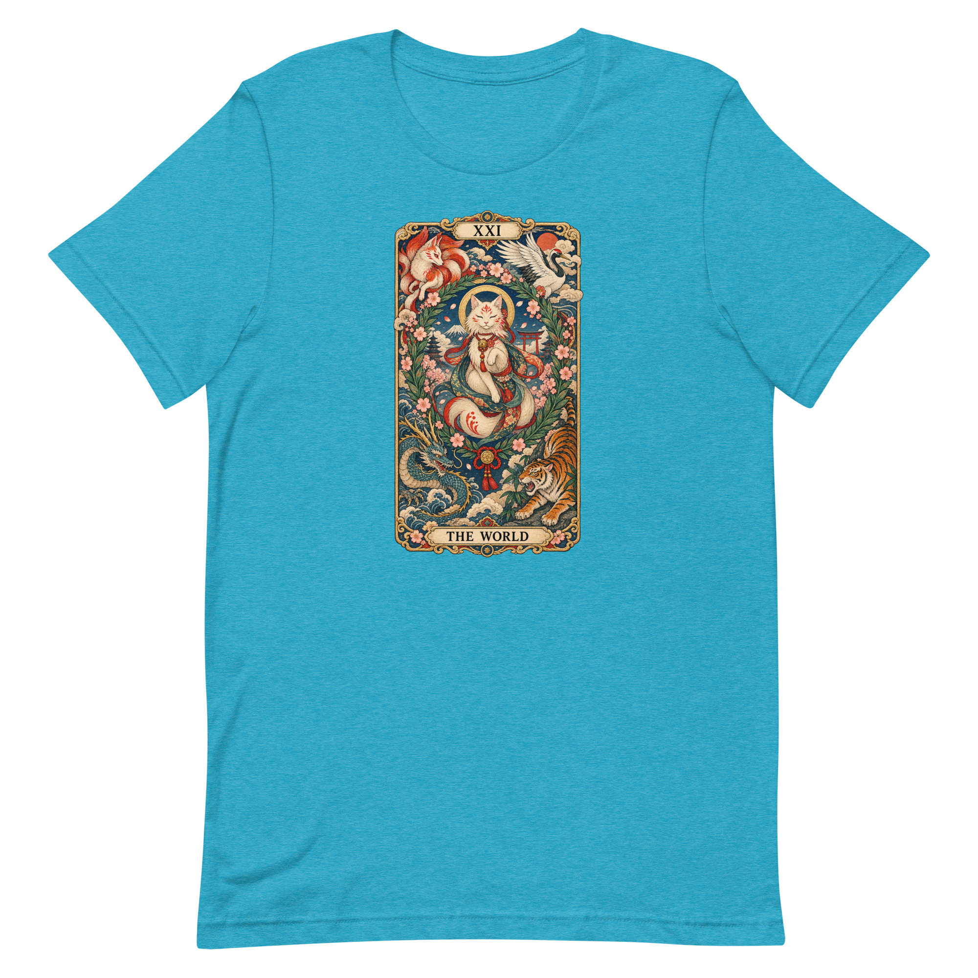 The World Shrine Cat Tarot Japanese Art T-Shirt - Image 79