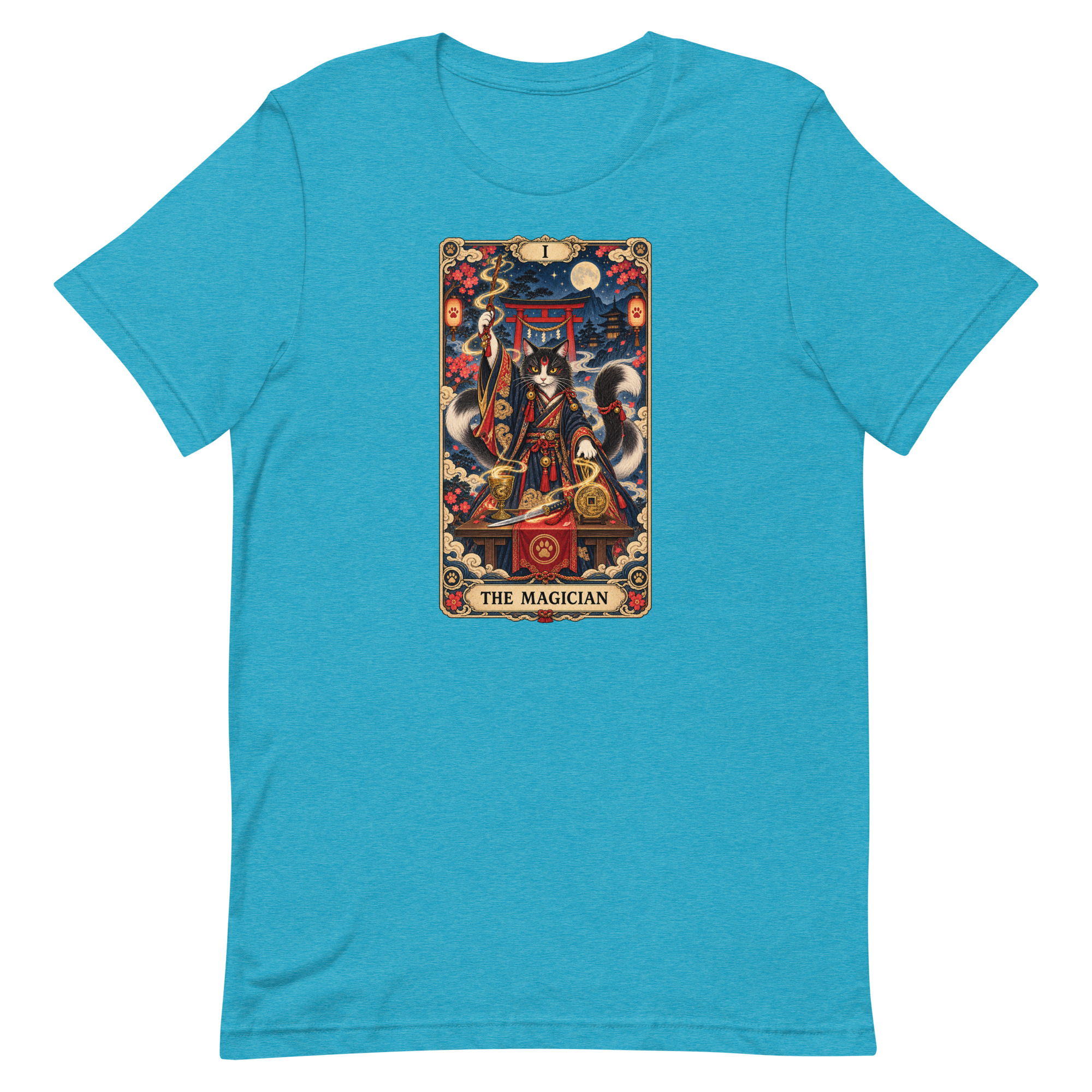 The Magician Bakeneko Cat Tarot Japanese Yokai Art, Japanese Art Tee, Mythology Gift - Image 79
