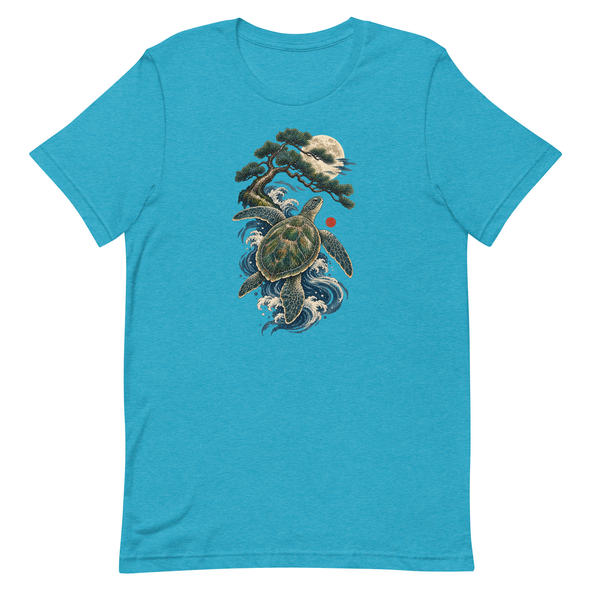Ancient Sea Turtle Pine Moon Japanese Art, Japanese Art Tee, Mythology Gift - Image 79