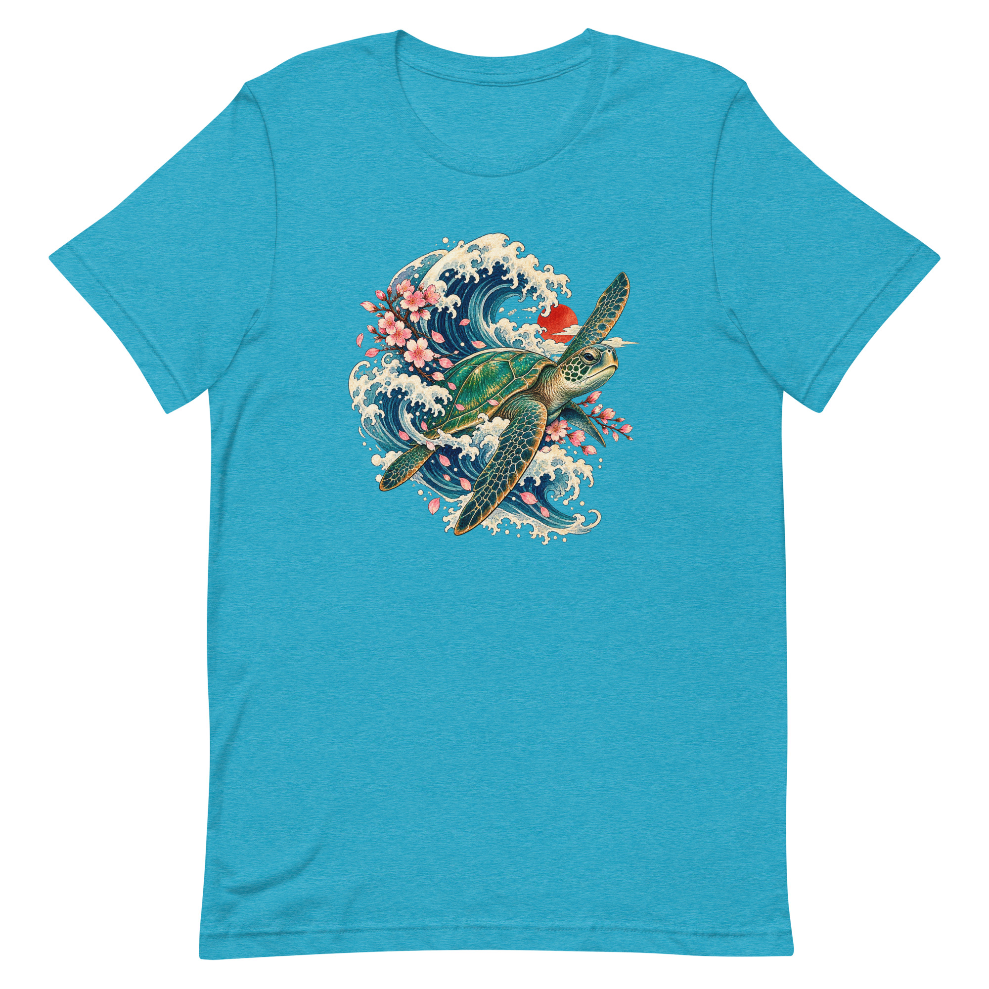 Sea Turtle Great Wave Sakura Japanese Art, Japanese Art Tee, Mythology Gift - Image 81