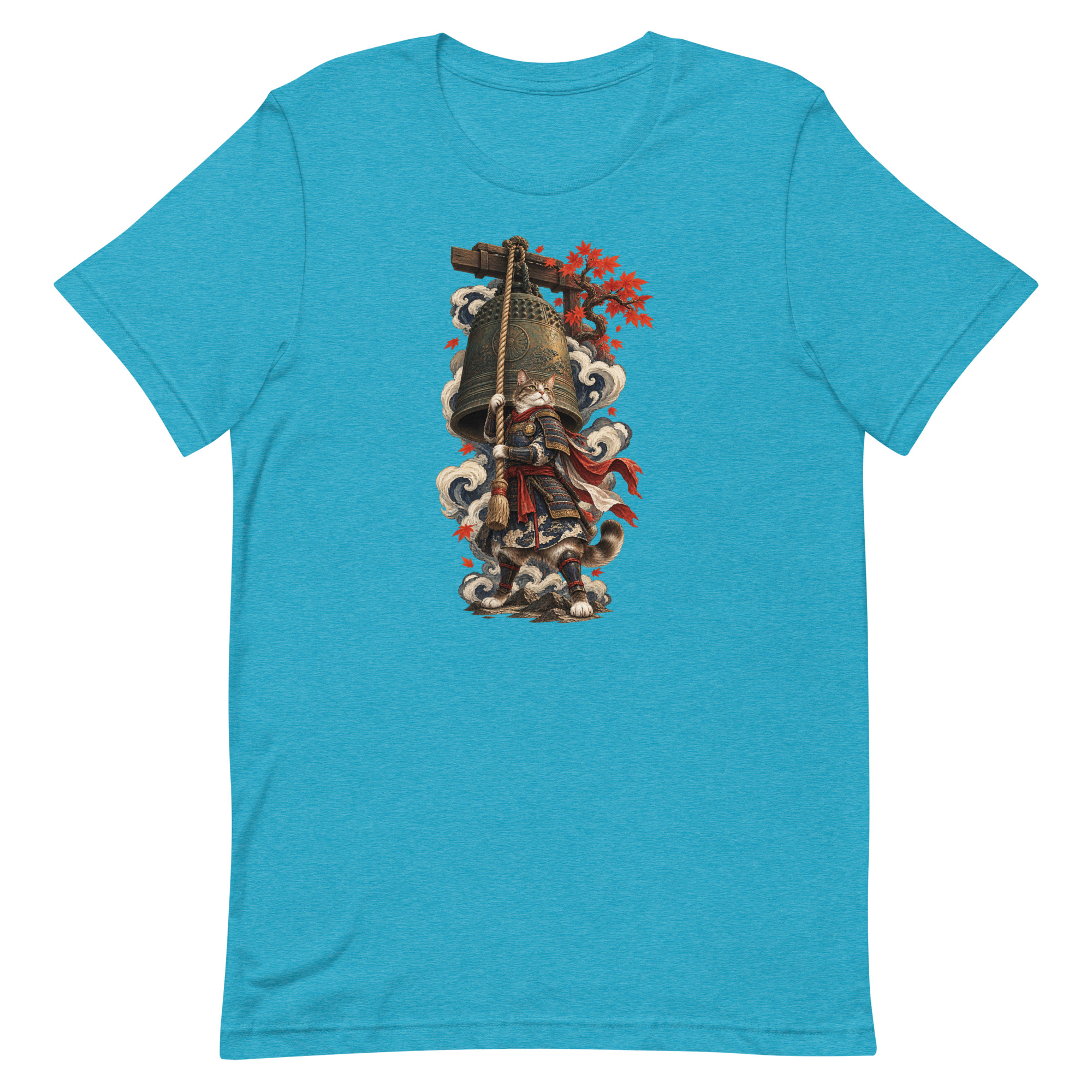 Samurai Cat Temple Bell Guardian Japanese Art, Japanese Art Tee, Mythology Gift - Image 81