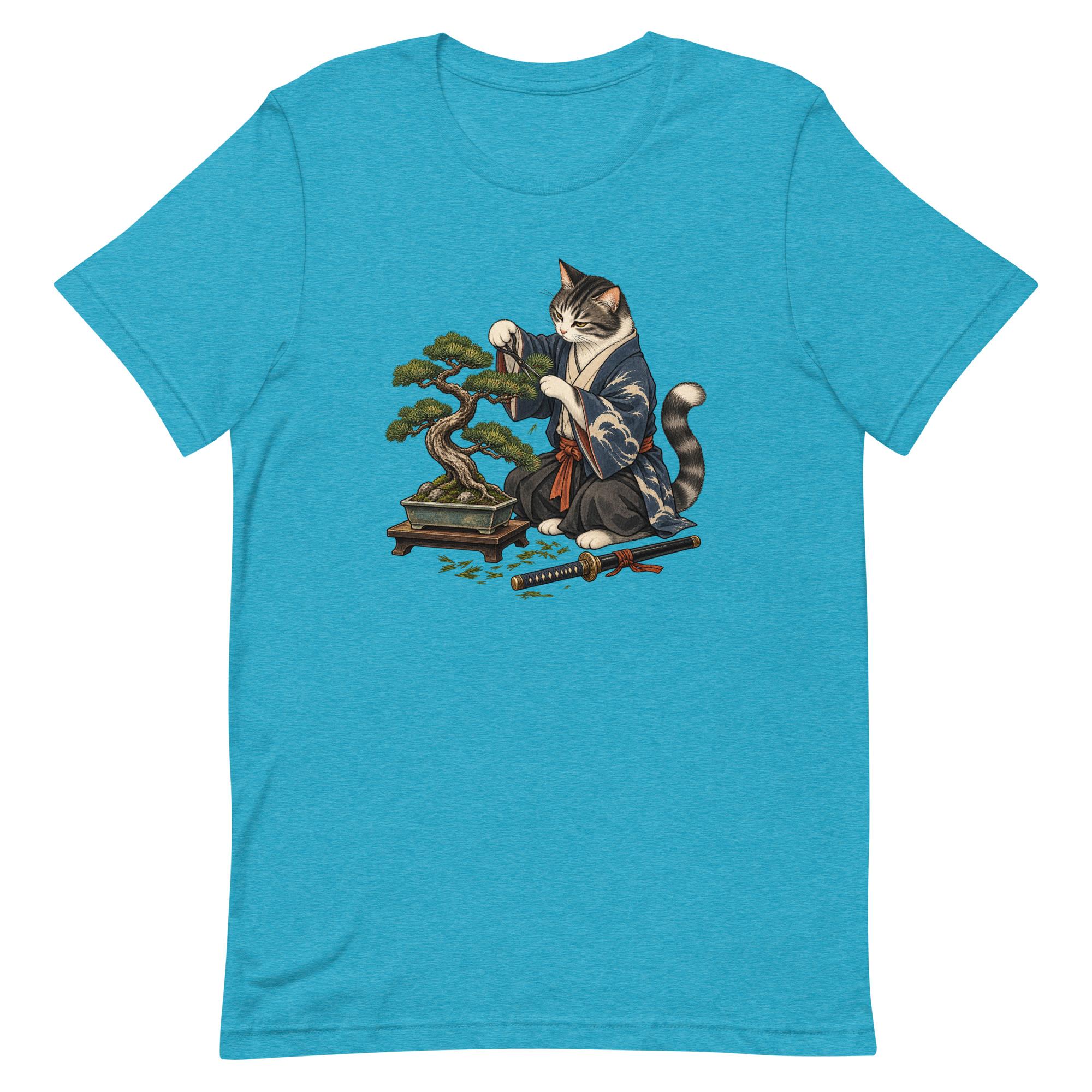 Samurai Cat Bonsai Dojo Japanese Art, Japanese Art Tee, Mythology Gift - Image 81