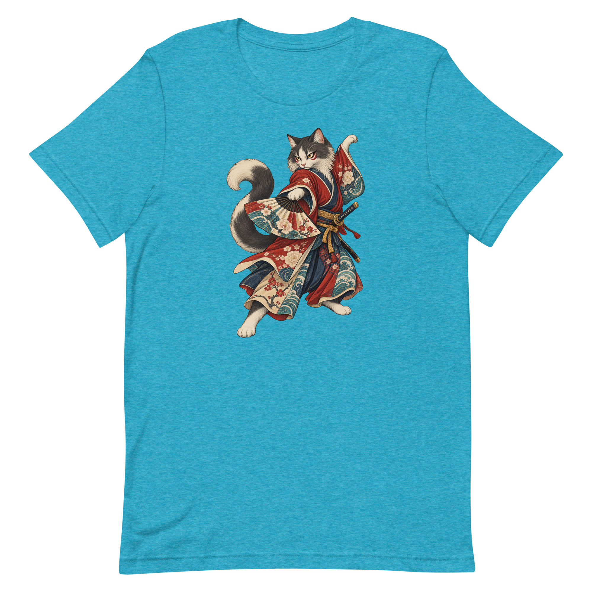 Samurai Cat Kabuki Fan Japanese Warrior Art, Japanese Art Tee, Mythology Gift - Image 81