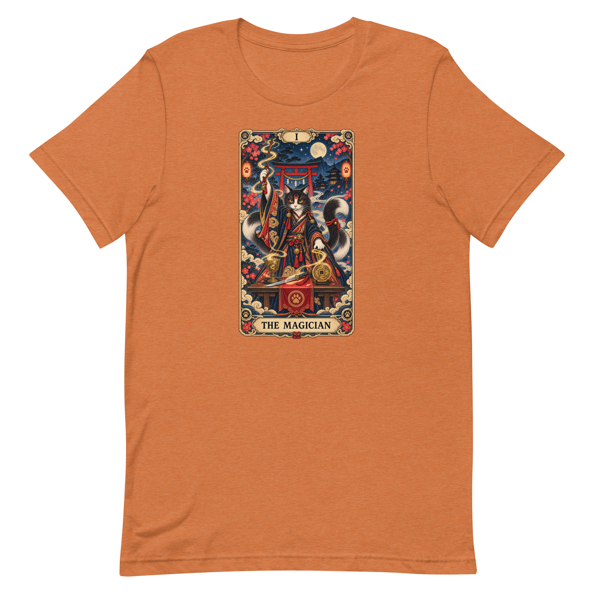 The Magician Bakeneko Cat Tarot Japanese Yokai Art, Japanese Art Tee, Mythology Gift - Image 85