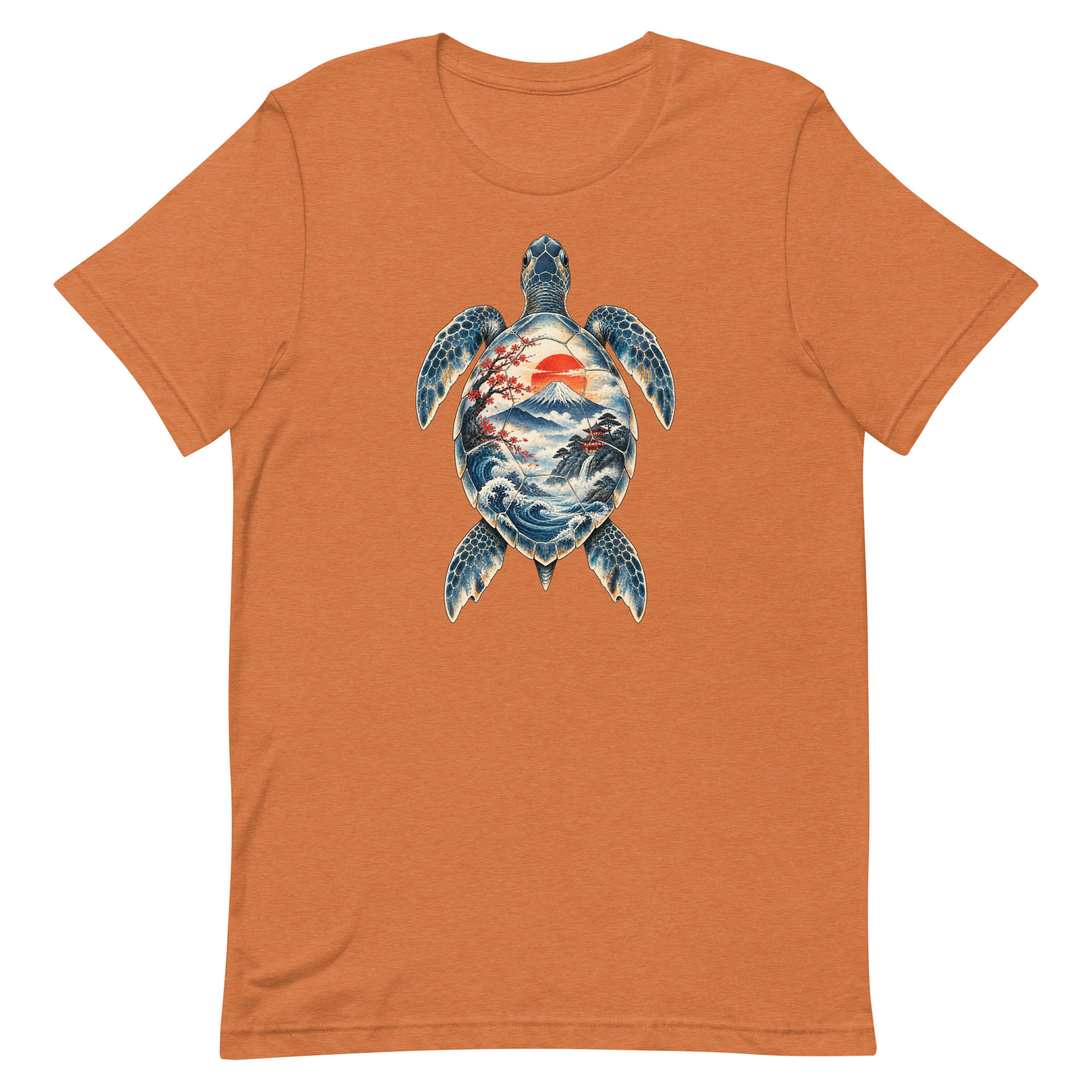 Sea Turtle Mount Fuji Sunrise Japanese Art, Japanese Art Tee, Mythology Gift - Image 87