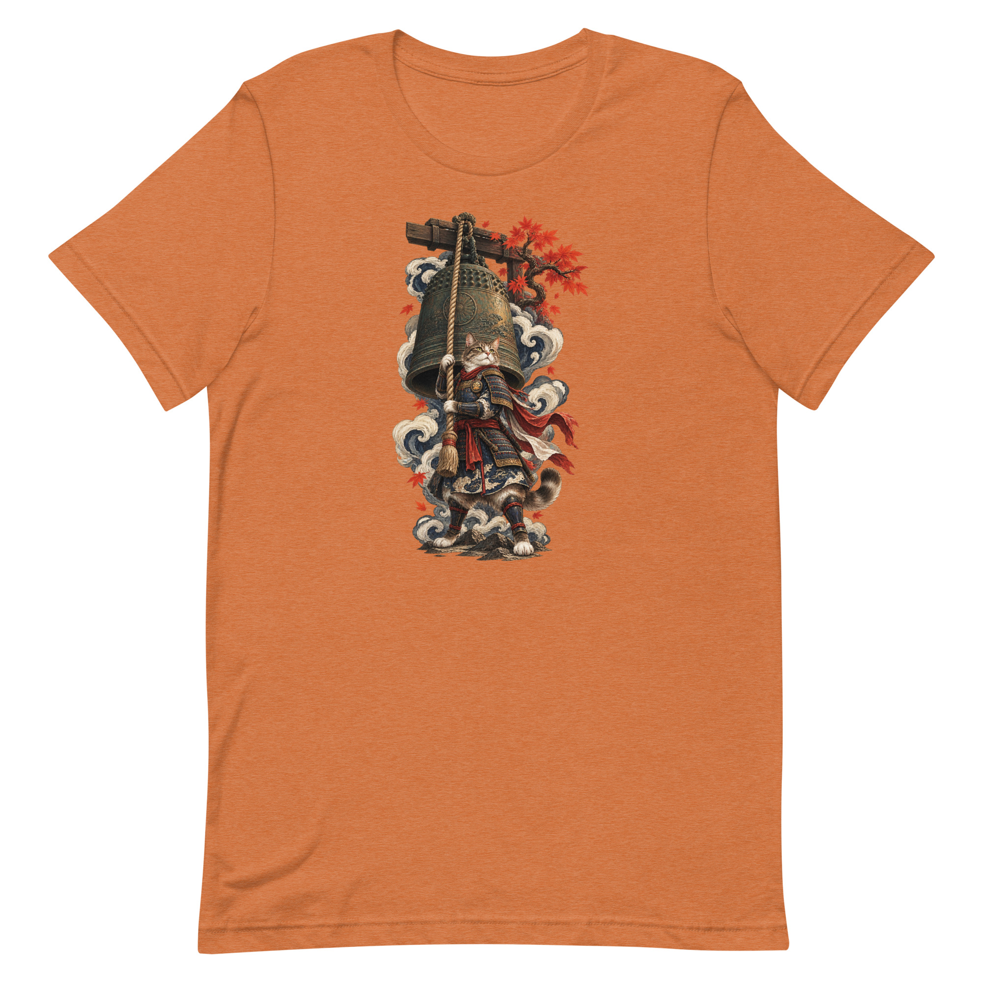 Samurai Cat Temple Bell Guardian Japanese Art, Japanese Art Tee, Mythology Gift - Image 87