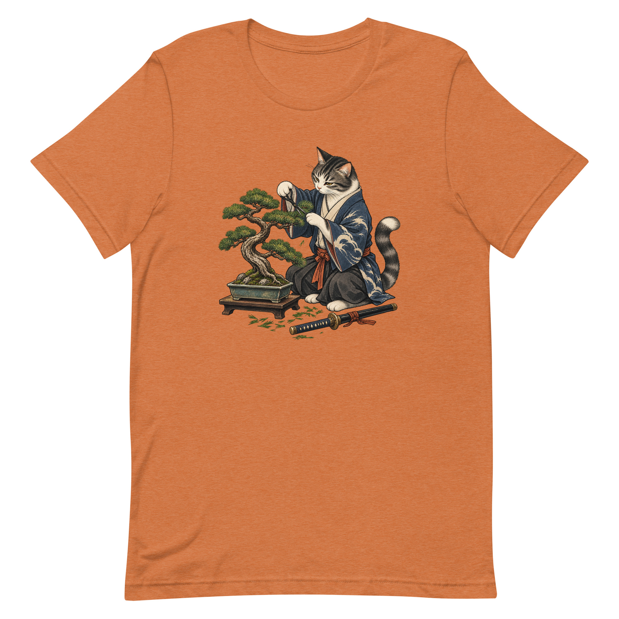 Samurai Cat Bonsai Dojo Japanese Art, Japanese Art Tee, Mythology Gift - Image 87
