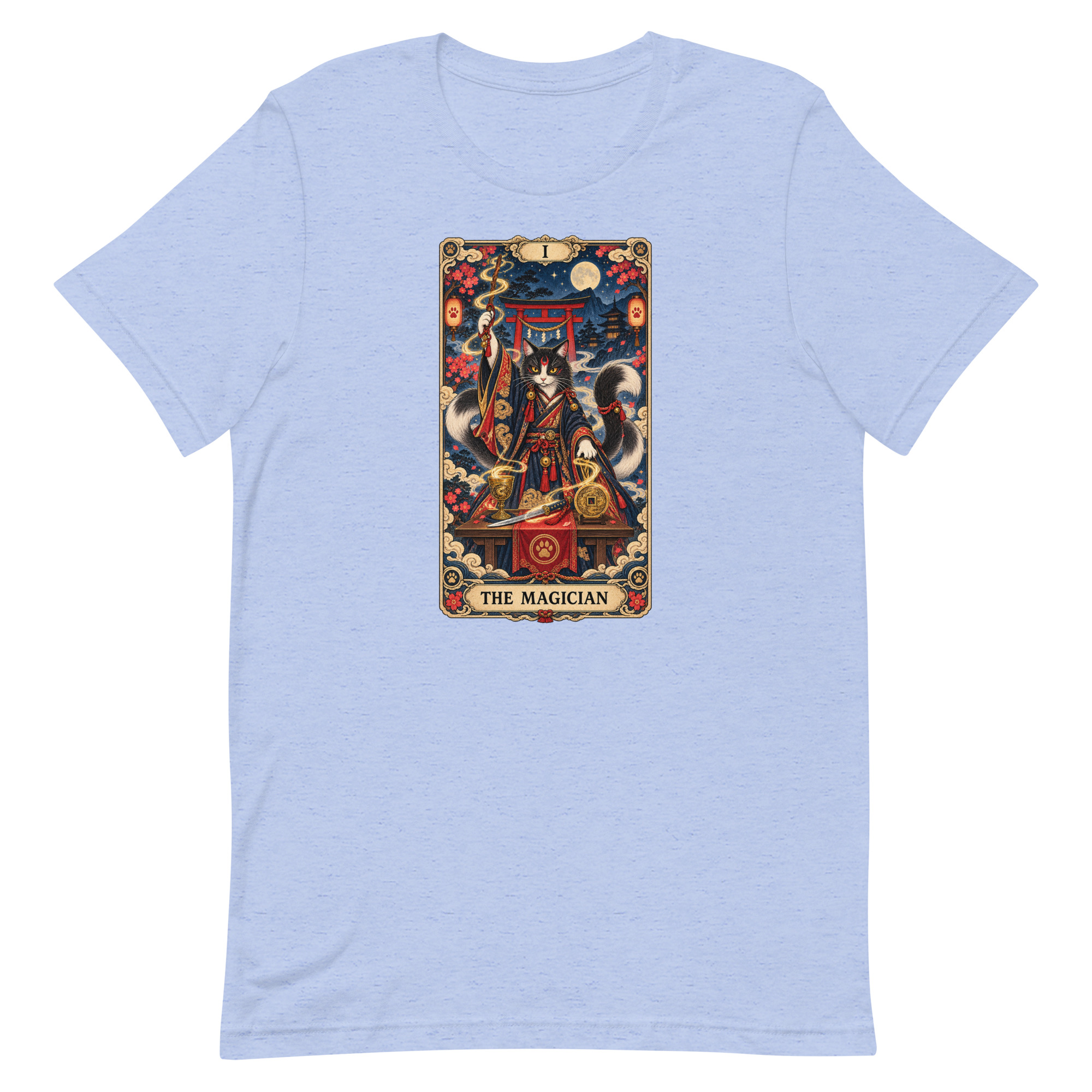 The Magician Bakeneko Cat Tarot Japanese Yokai Art, Japanese Art Tee, Mythology Gift - Image 15