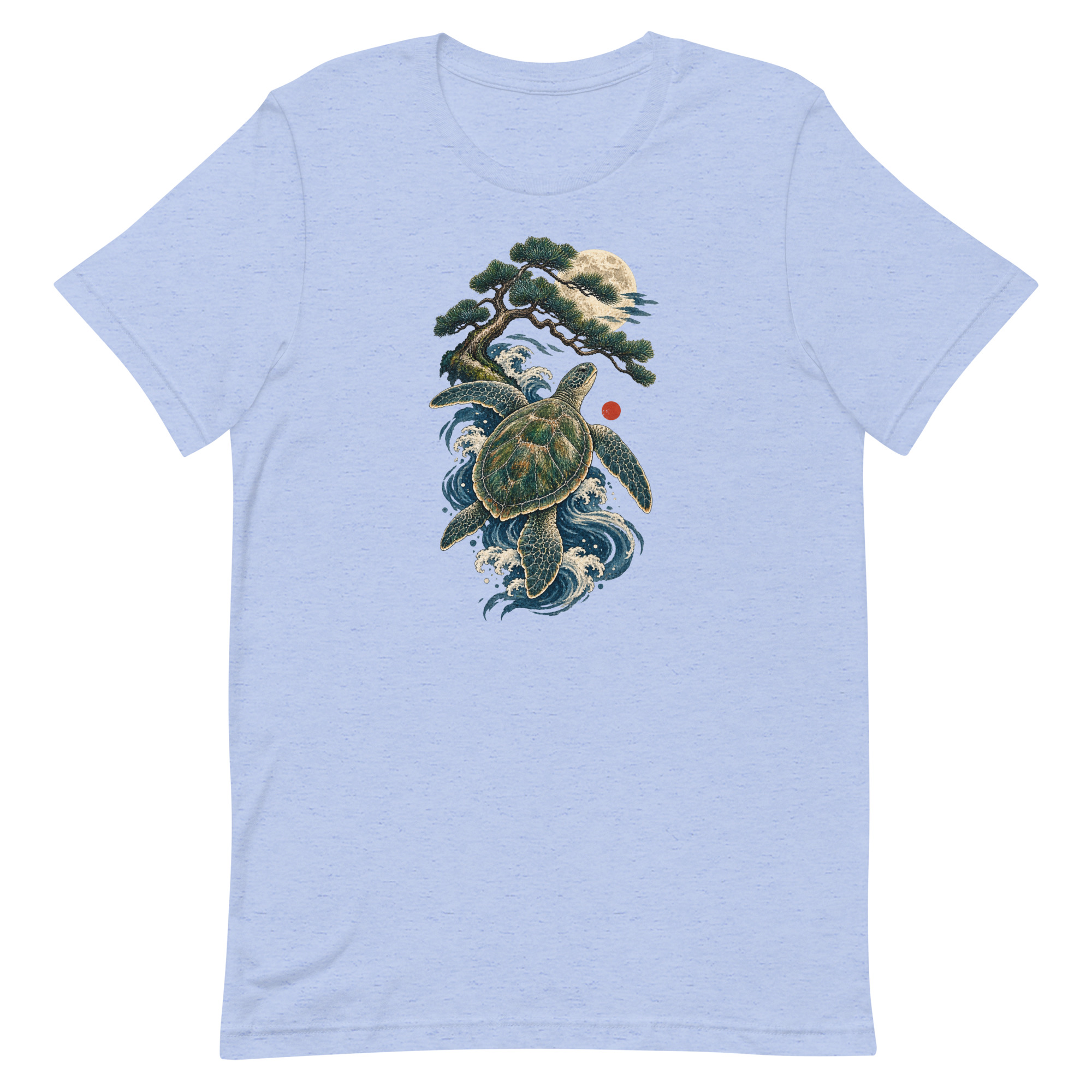 Ancient Sea Turtle Pine Moon Japanese Art, Japanese Art Tee, Mythology Gift - Image 15