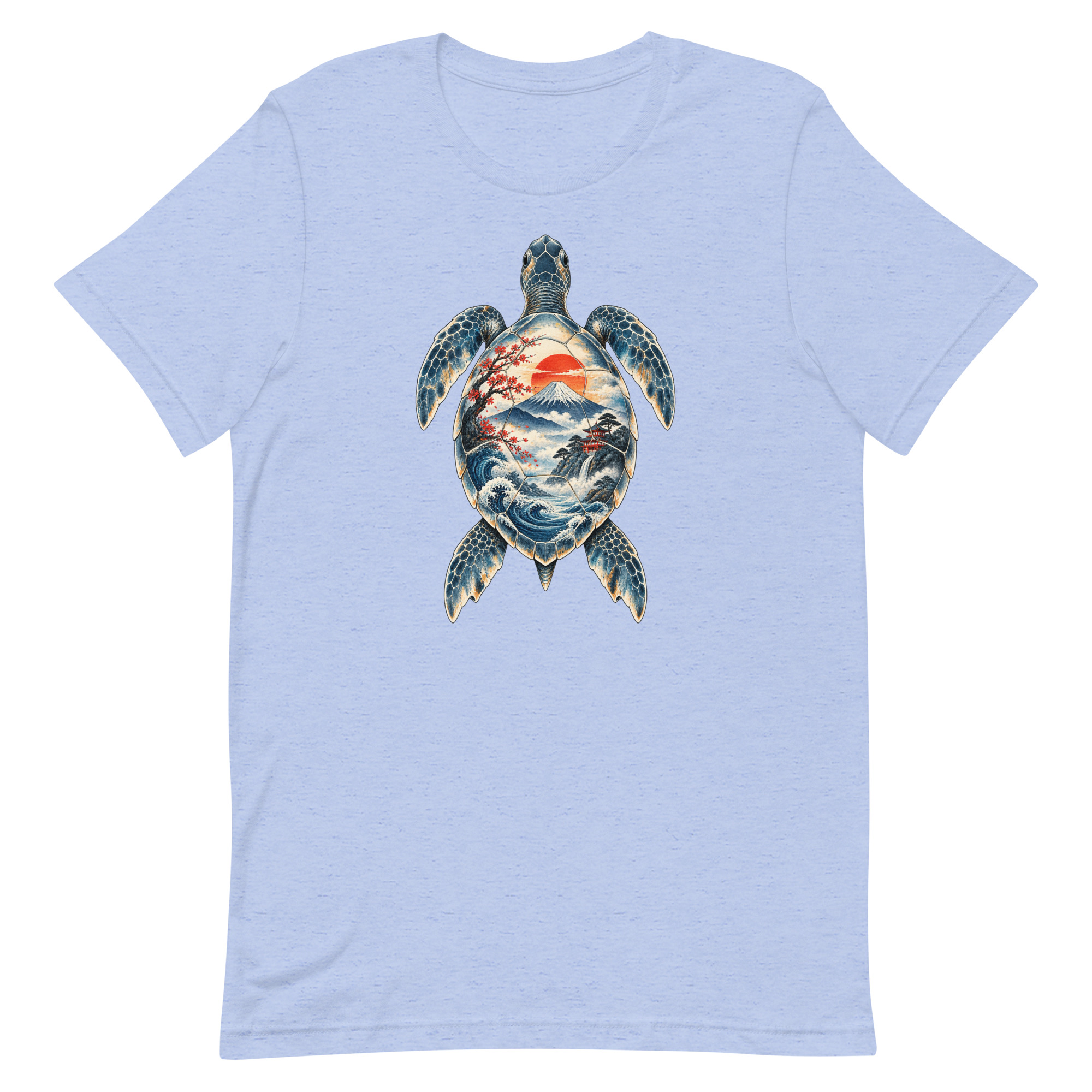 Sea Turtle Mount Fuji Sunrise Japanese Art, Japanese Art Tee, Mythology Gift - Image 17