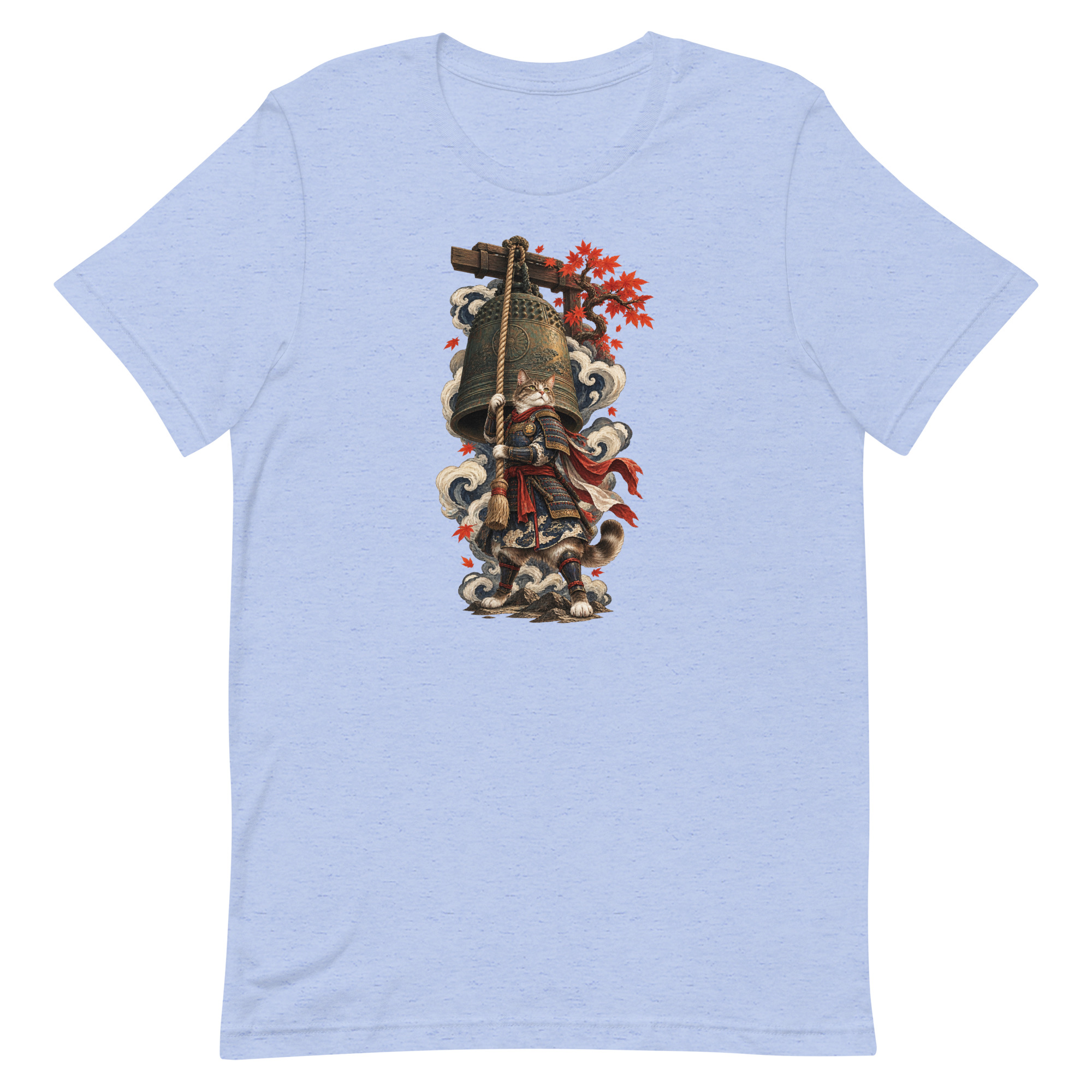 Samurai Cat Temple Bell Guardian Japanese Art, Japanese Art Tee, Mythology Gift - Image 17