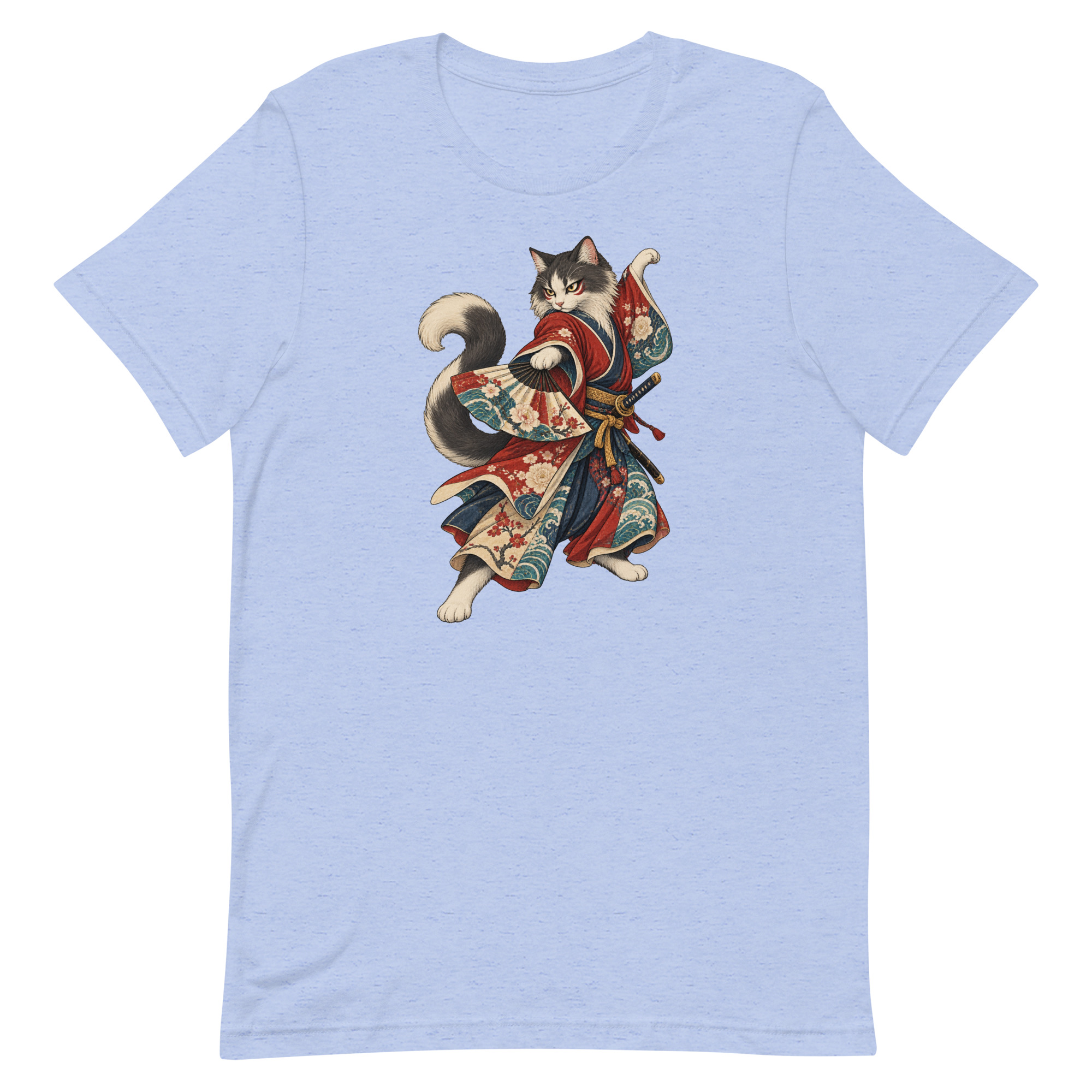 Samurai Cat Kabuki Fan Japanese Warrior Art, Japanese Art Tee, Mythology Gift - Image 17