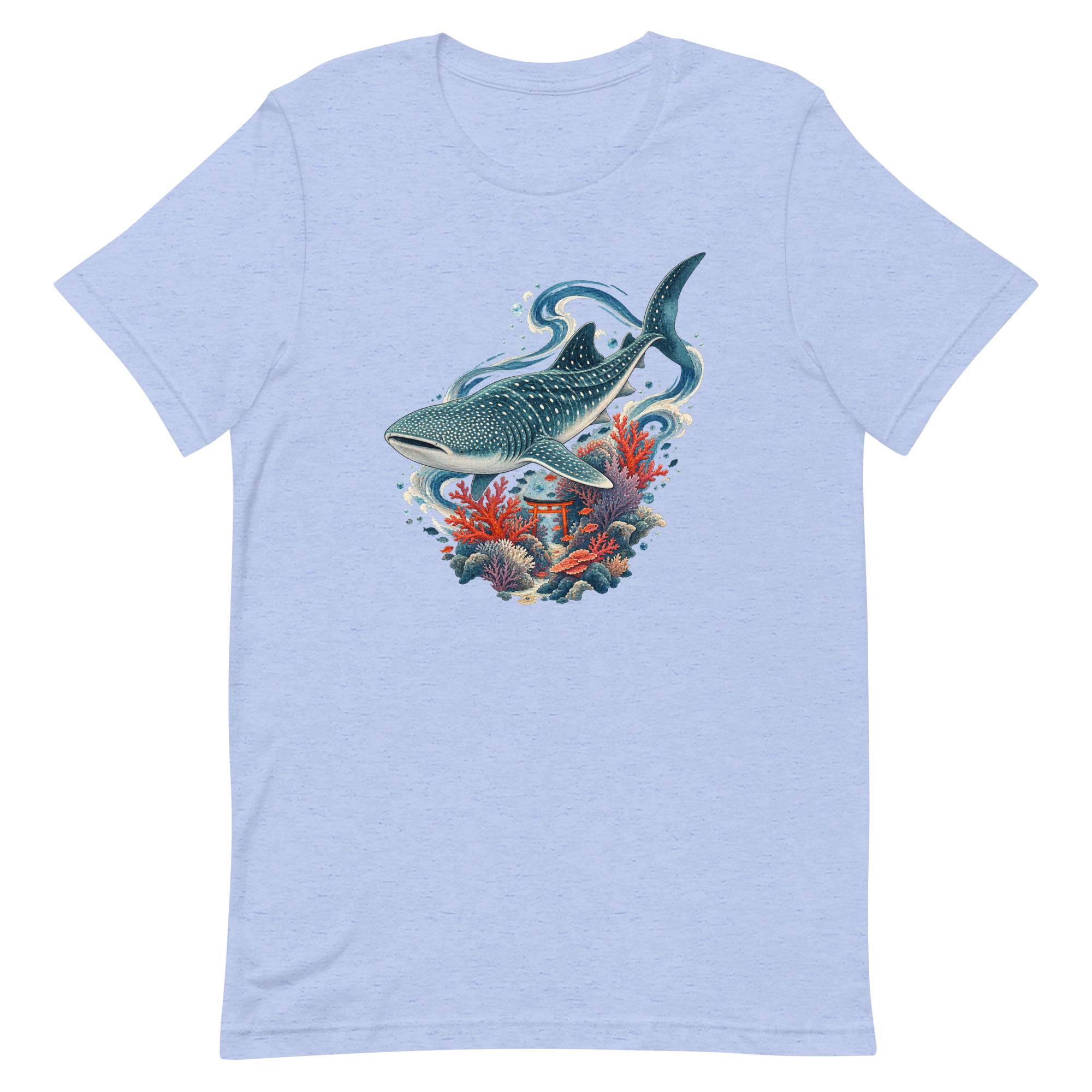 Whale Shark Torii Coral Garden Japanese Art, Japanese Art Tee, Mythology Gift - Image 17