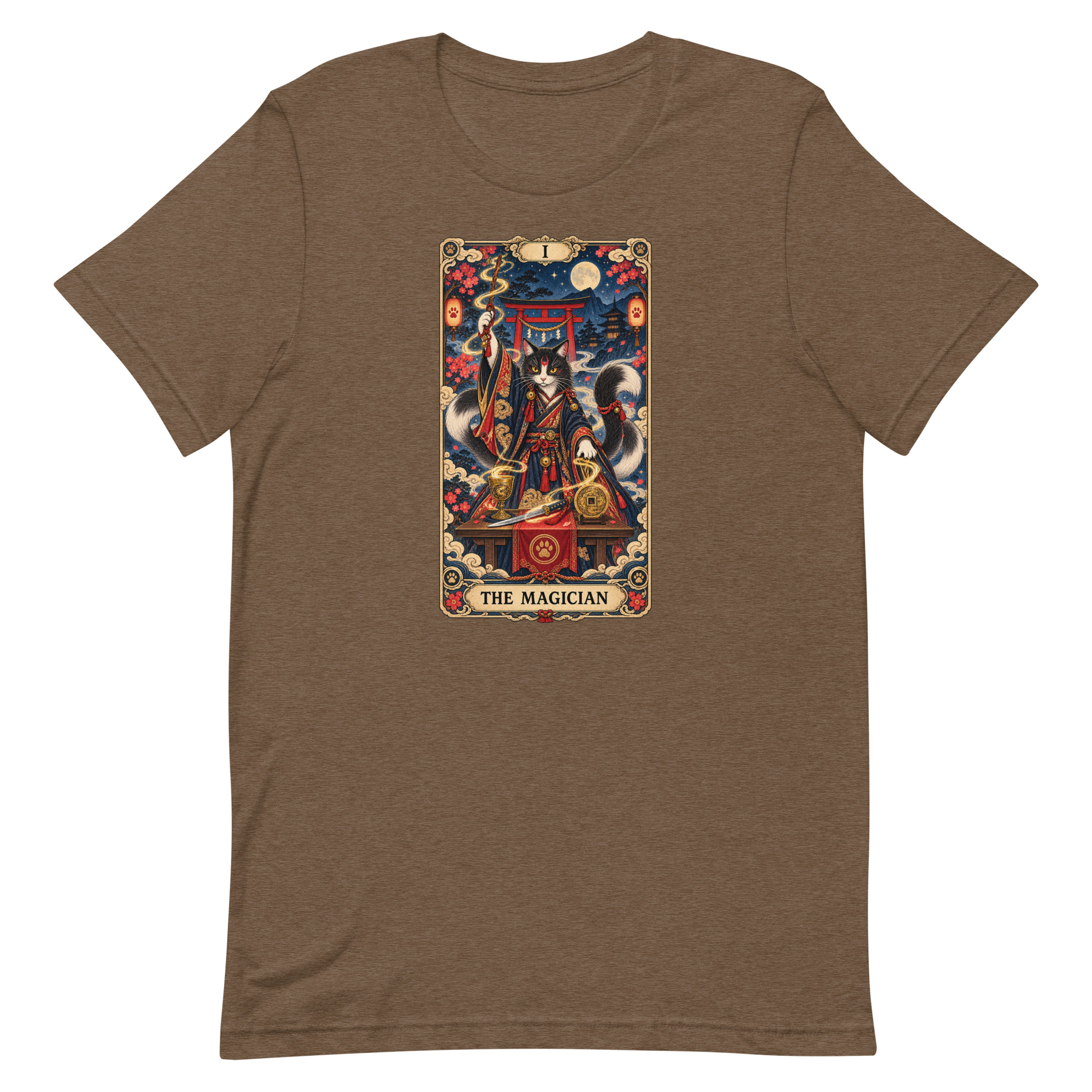 The Magician Bakeneko Cat Tarot Japanese Yokai Art, Japanese Art Tee, Mythology Gift - Image 88