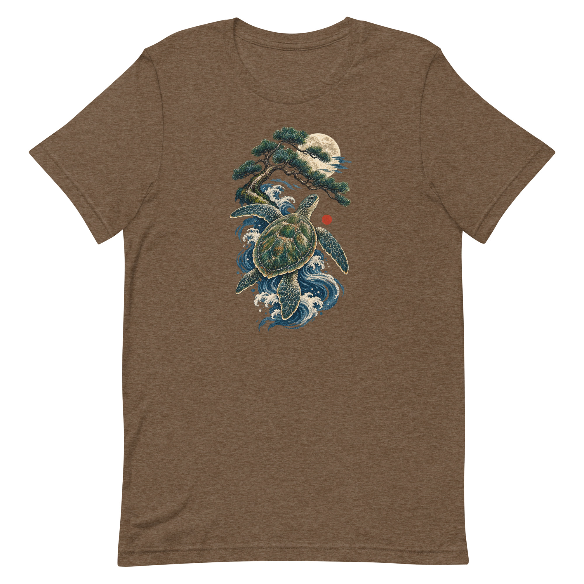 Ancient Sea Turtle Pine Moon Japanese Art, Japanese Art Tee, Mythology Gift - Image 88