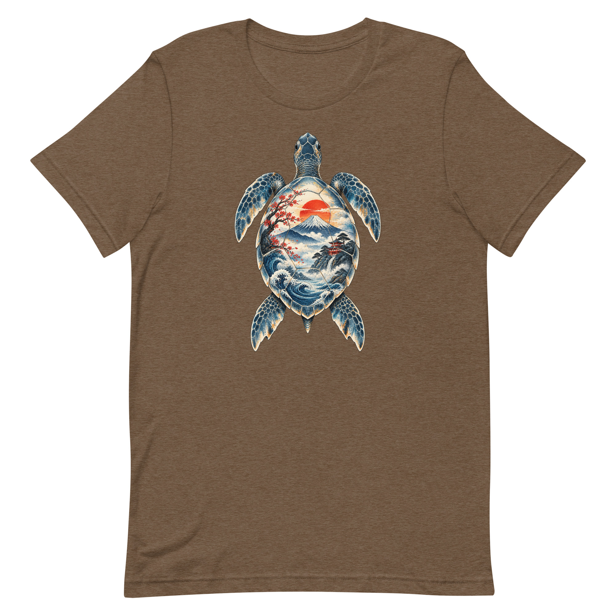 Sea Turtle Mount Fuji Sunrise Japanese Art, Japanese Art Tee, Mythology Gift - Image 90