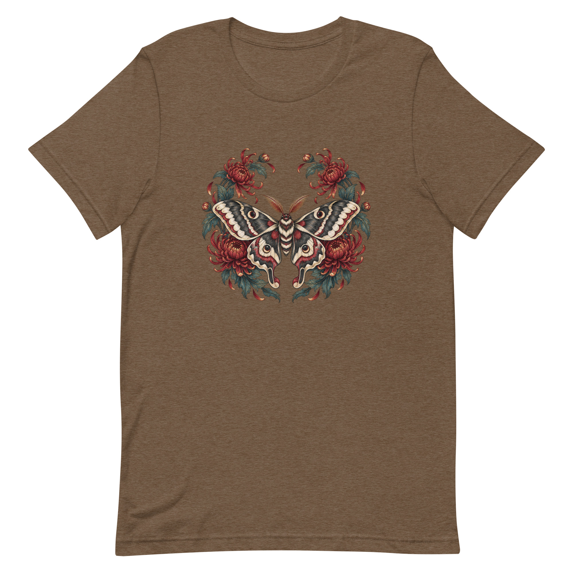 Japanese Moth Chrysanthemum Enso Ink Art, Japanese Art Tee, Mythology Gift - Image 90