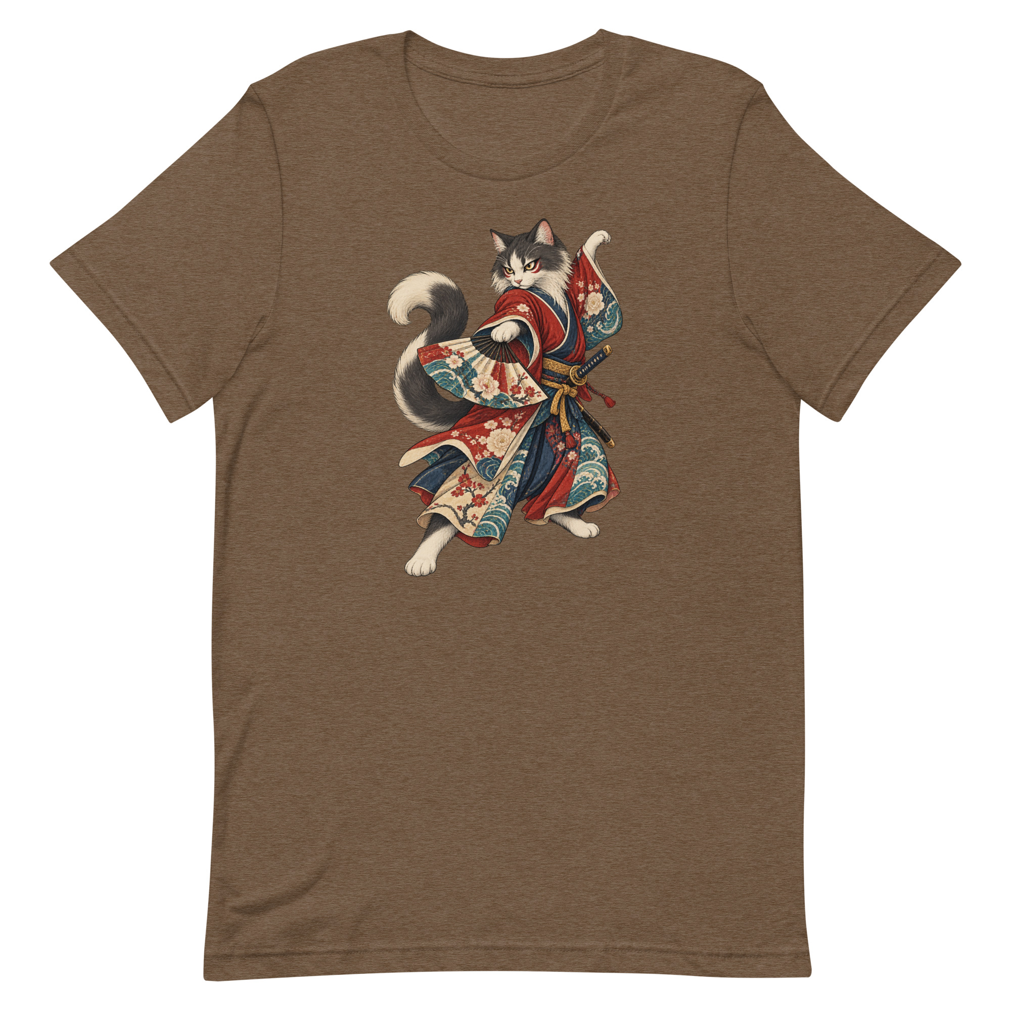 Samurai Cat Kabuki Fan Japanese Warrior Art, Japanese Art Tee, Mythology Gift - Image 90