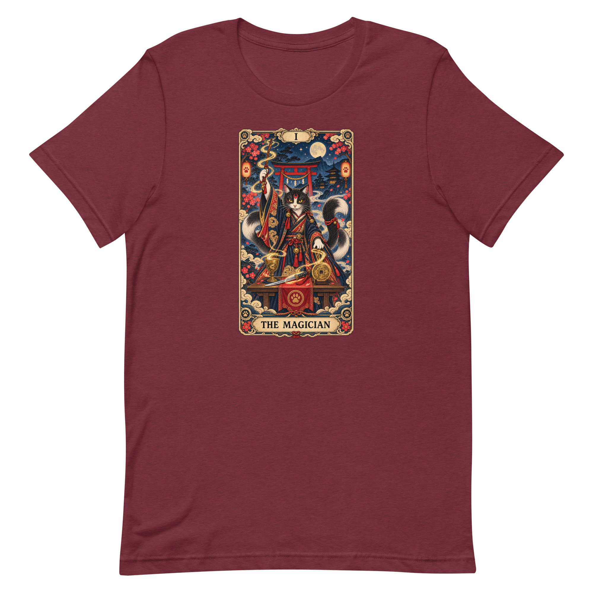 The Magician Bakeneko Cat Tarot Japanese Yokai Art, Japanese Art Tee, Mythology Gift - Image 16