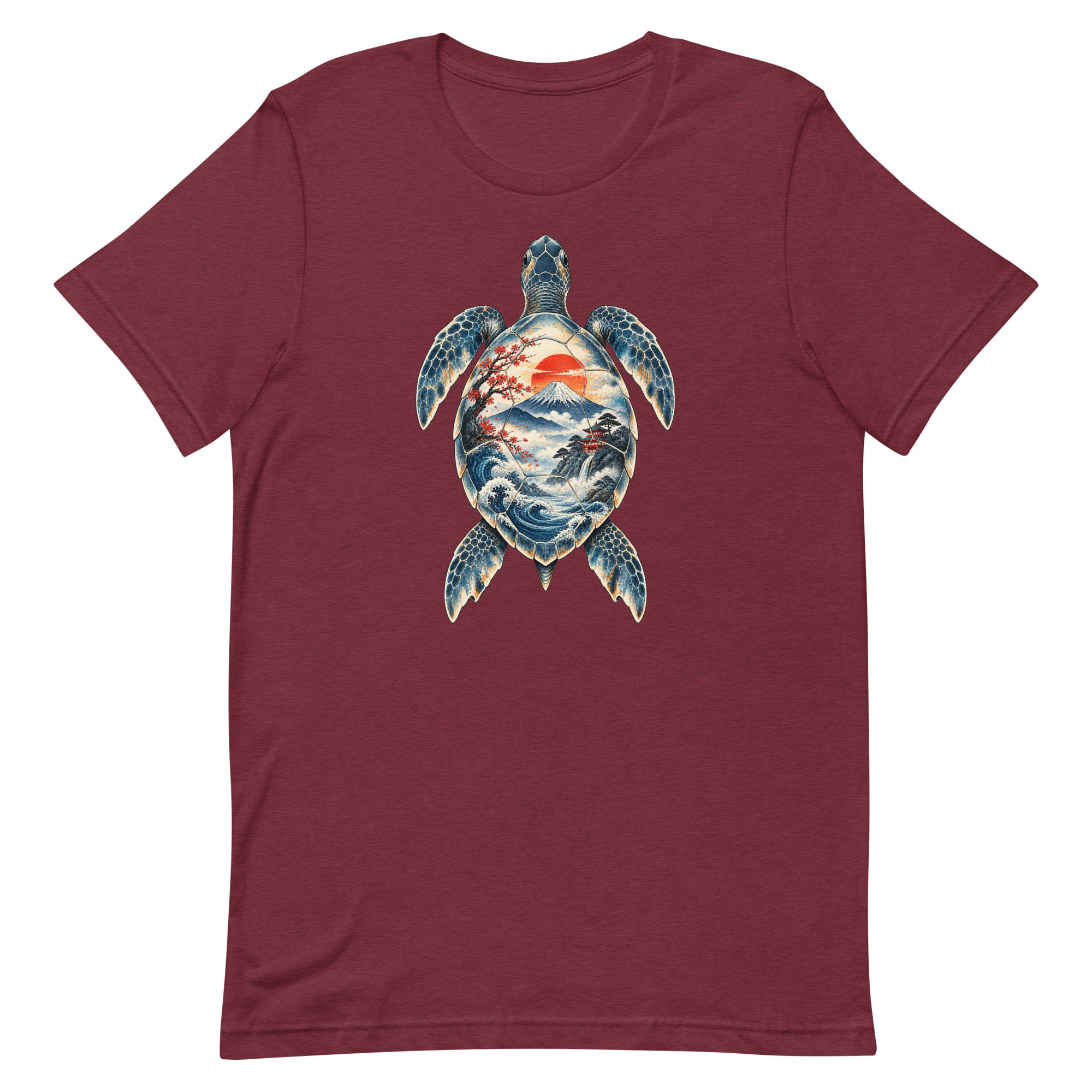 Sea Turtle Mount Fuji Sunrise Japanese Art, Japanese Art Tee, Mythology Gift - Image 18