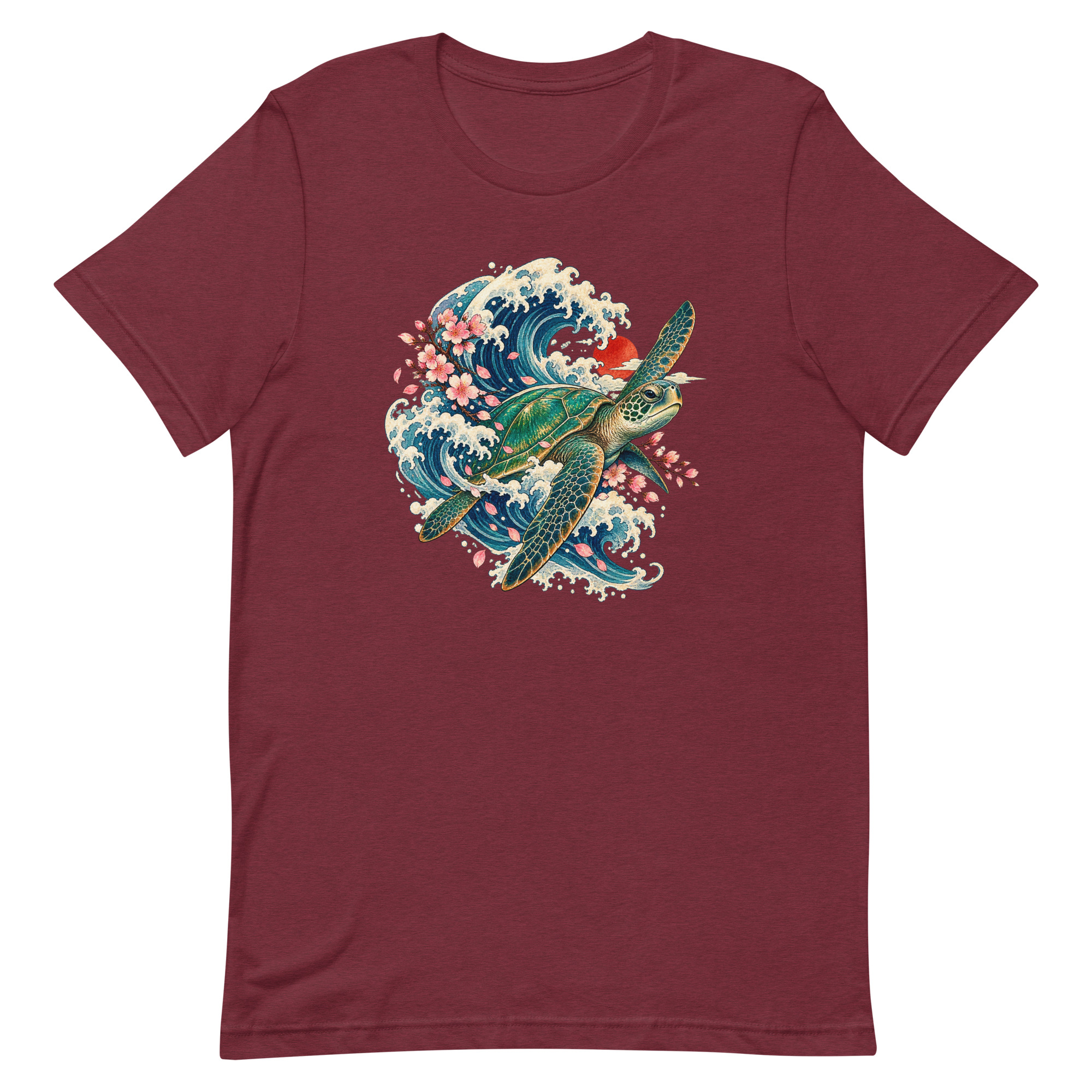 Sea Turtle Great Wave Sakura Japanese Art, Japanese Art Tee, Mythology Gift - Image 18