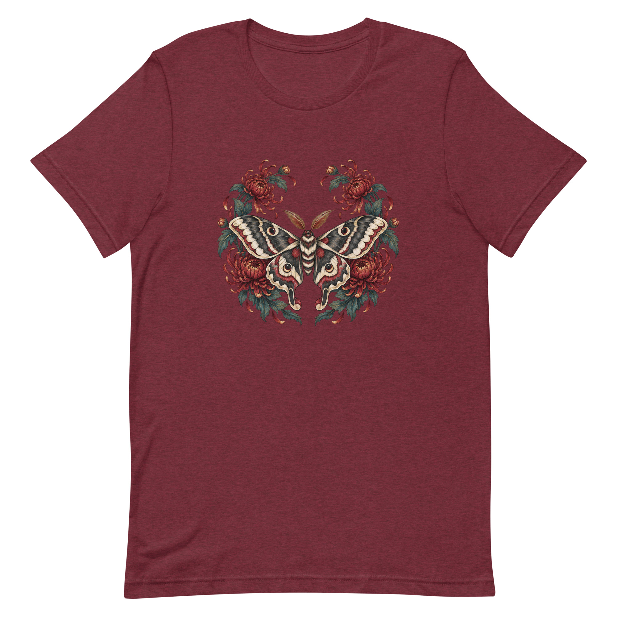 Japanese Moth Chrysanthemum Enso Ink Art, Japanese Art Tee, Mythology Gift - Image 18