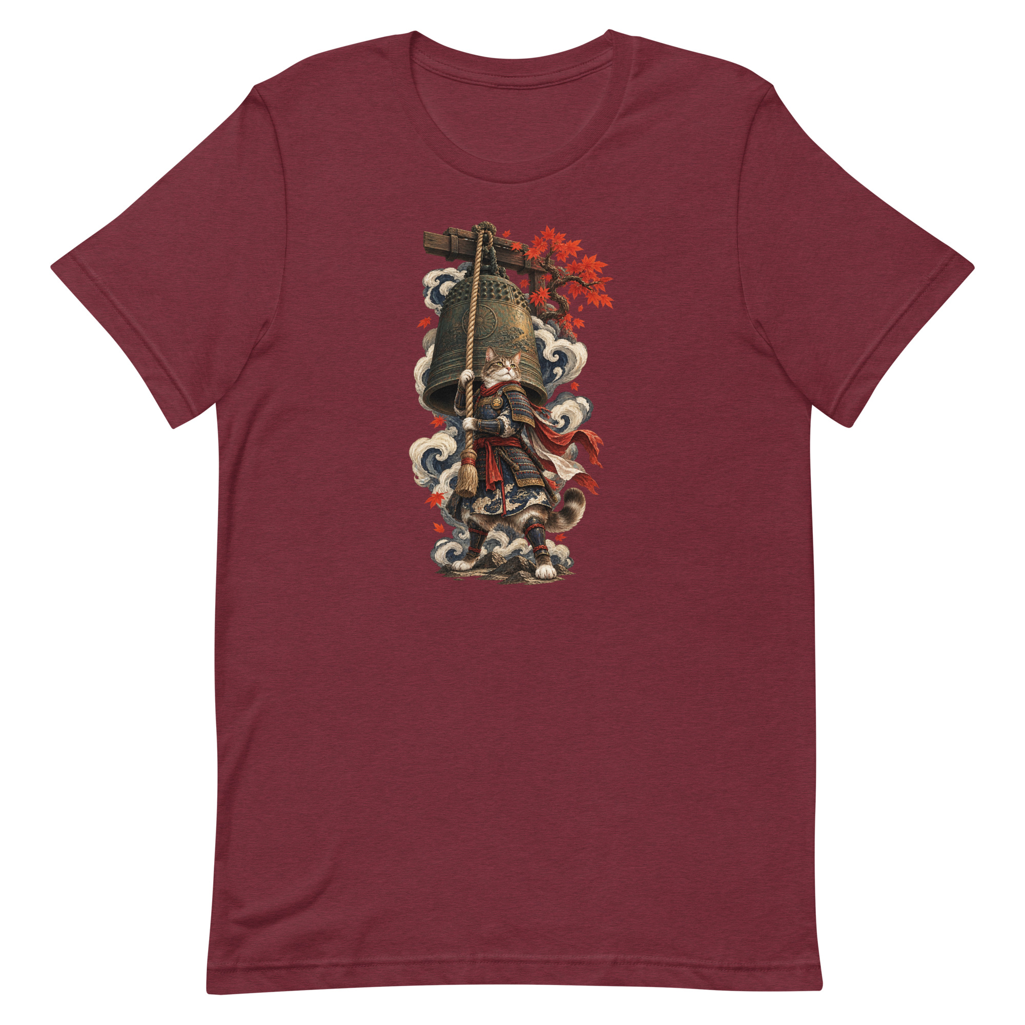 Samurai Cat Temple Bell Guardian Japanese Art, Japanese Art Tee, Mythology Gift - Image 18