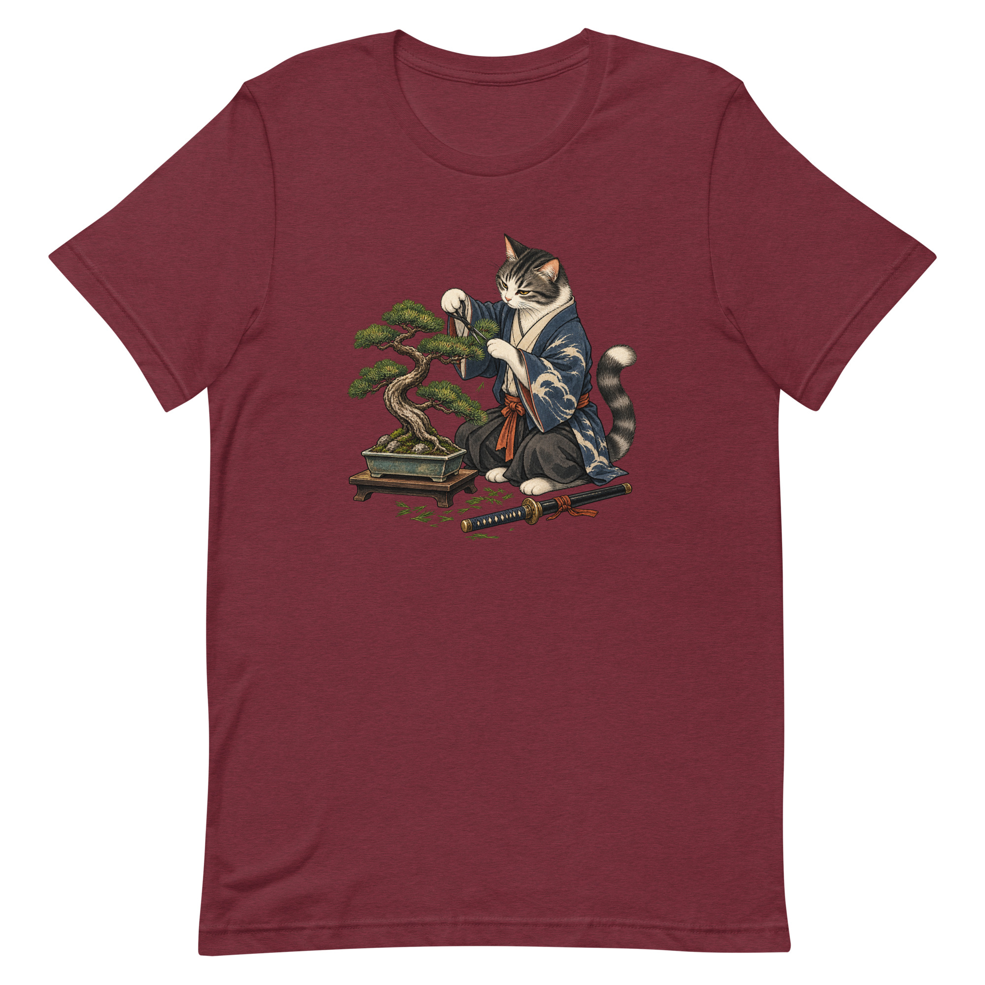 Samurai Cat Bonsai Dojo Japanese Art, Japanese Art Tee, Mythology Gift - Image 18