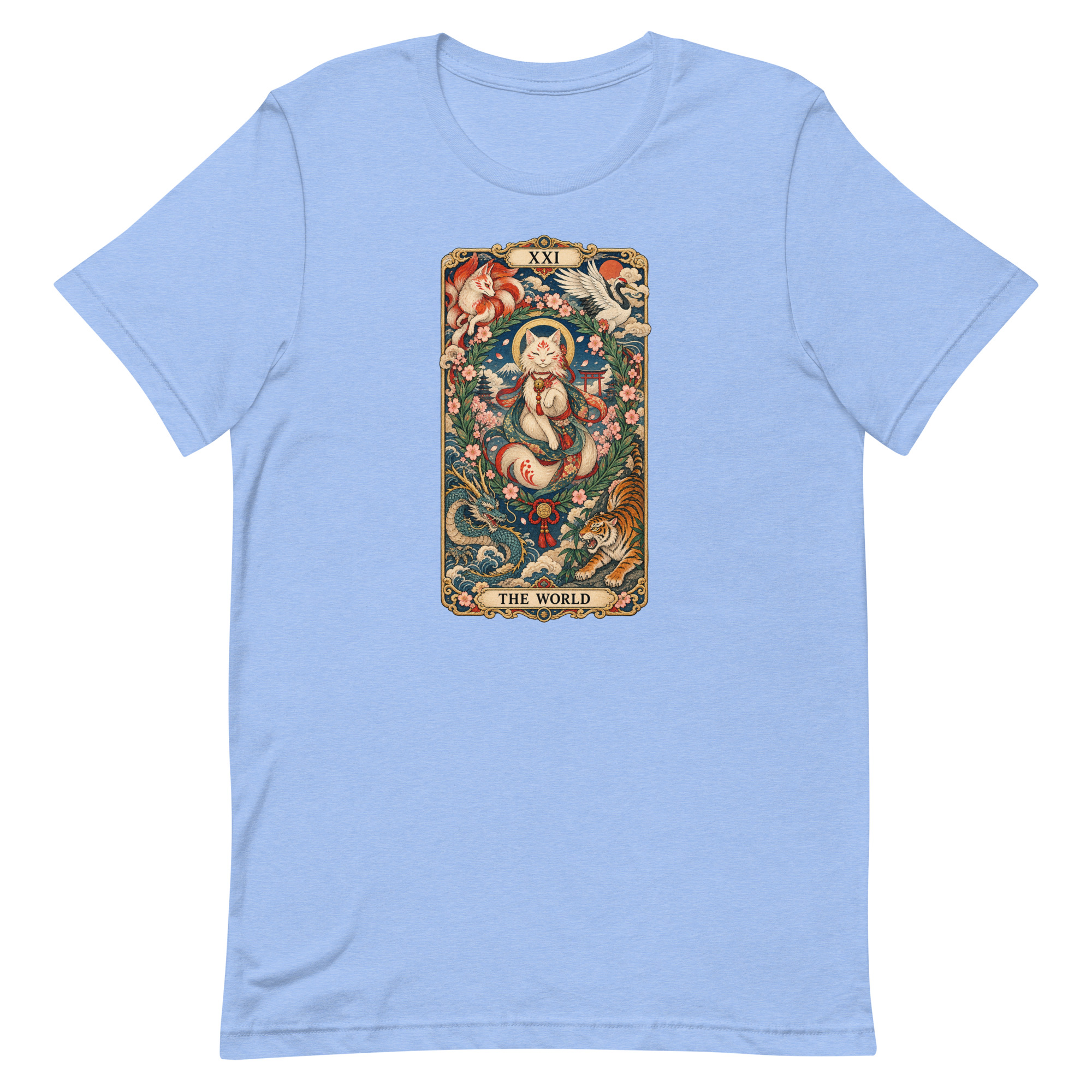 The World Shrine Cat Tarot Japanese Art T-Shirt - Image 91