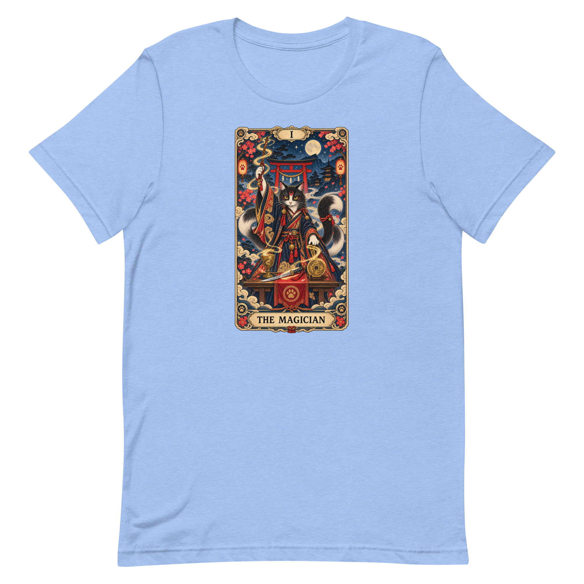 The Magician Bakeneko Cat Tarot Japanese Yokai Art, Japanese Art Tee, Mythology Gift - Image 91