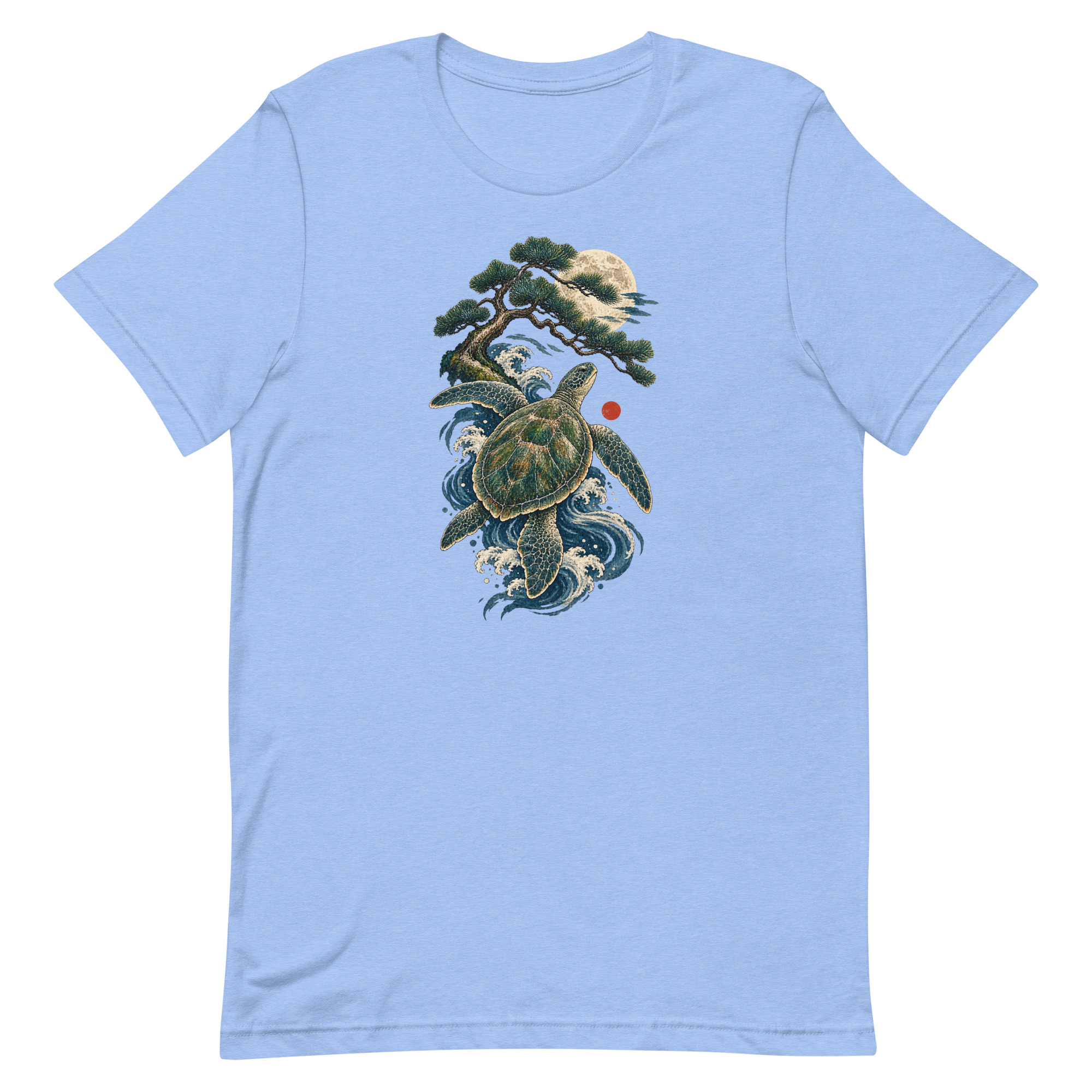 Ancient Sea Turtle Pine Moon Japanese Art, Japanese Art Tee, Mythology Gift - Image 91